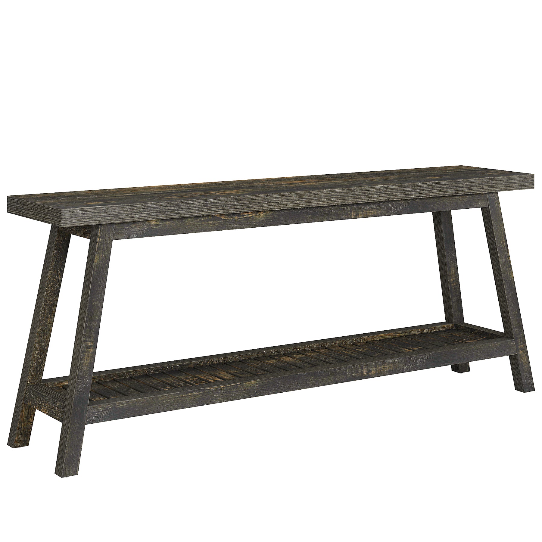 2-Tier Console Table, 70.9" Entryway Sofa Table for Hallway, Living Room