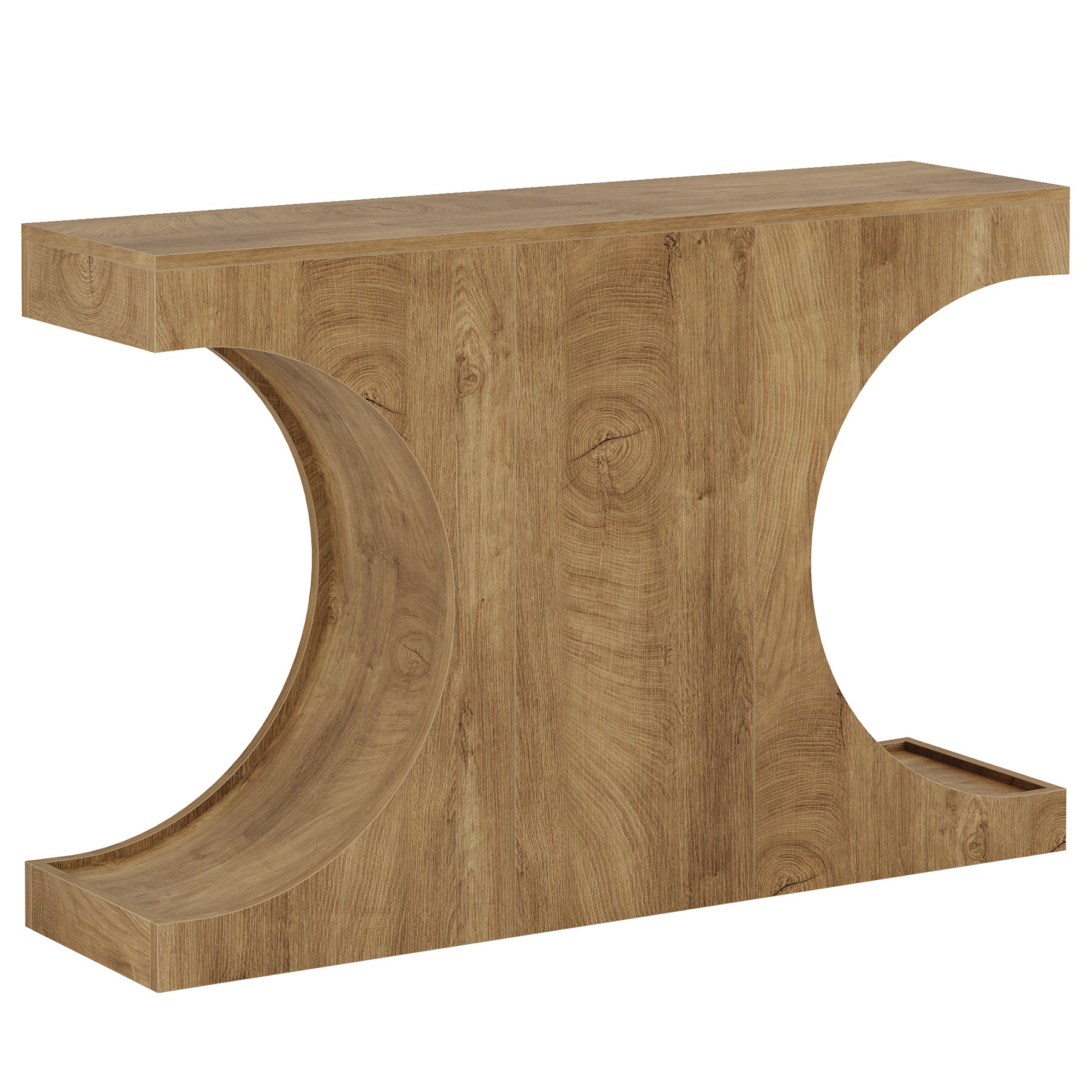 47" Console Table, Farmhouse Accent Sofa Table with Unique Geometric Base