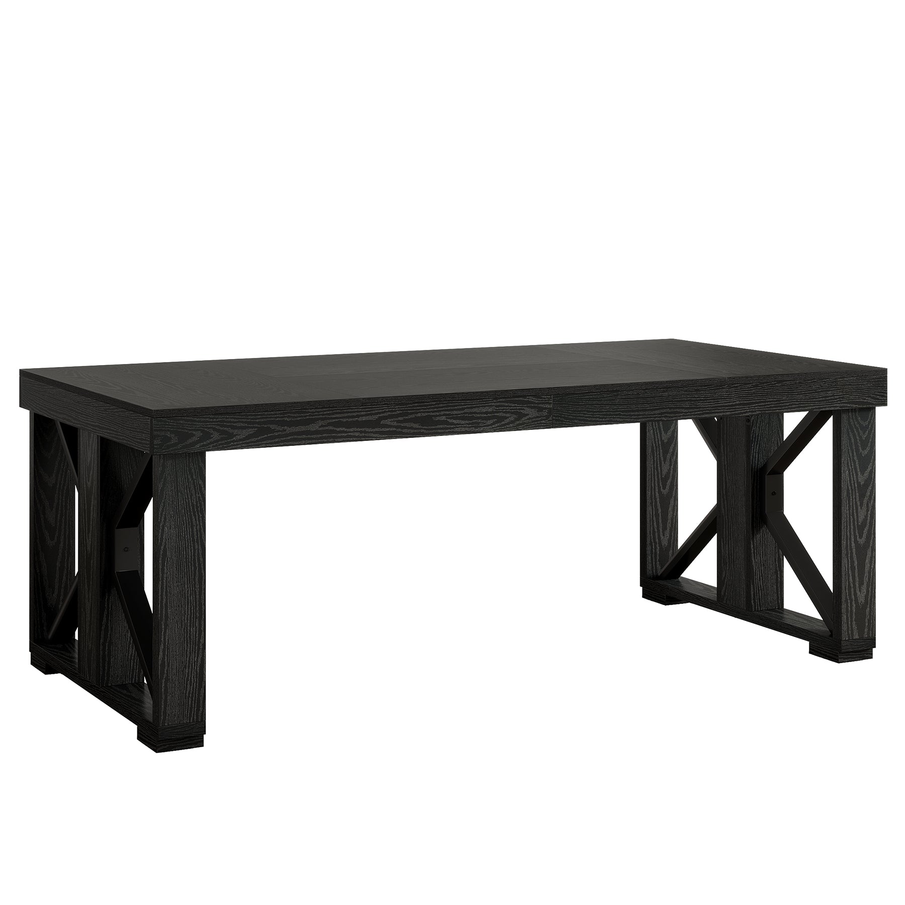 70.8" Executive Computer Desk, Home Office Desk with Strong Double Pedestal