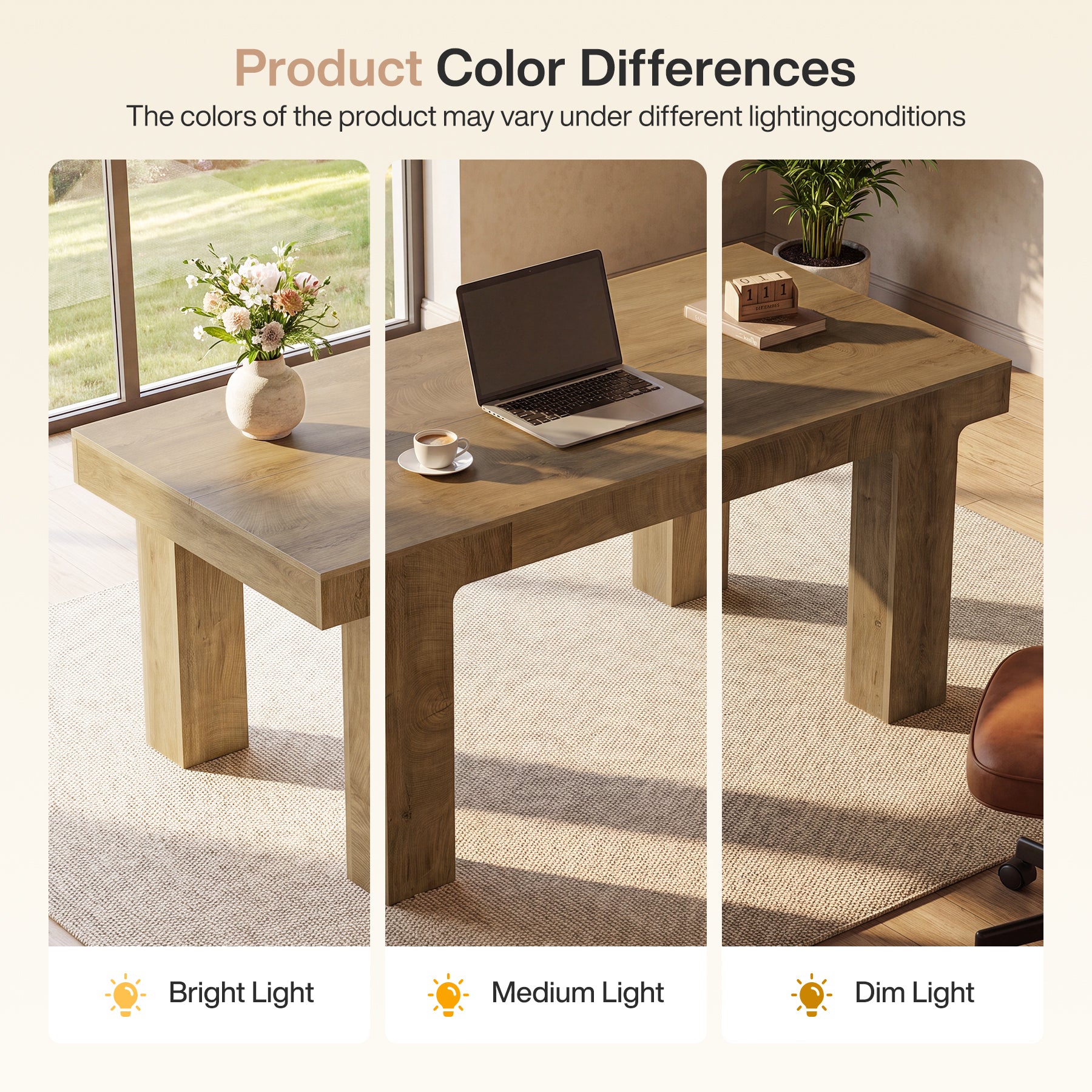 63" Executive Desk, Modern Computer Desk with Curved Edge for Home Office