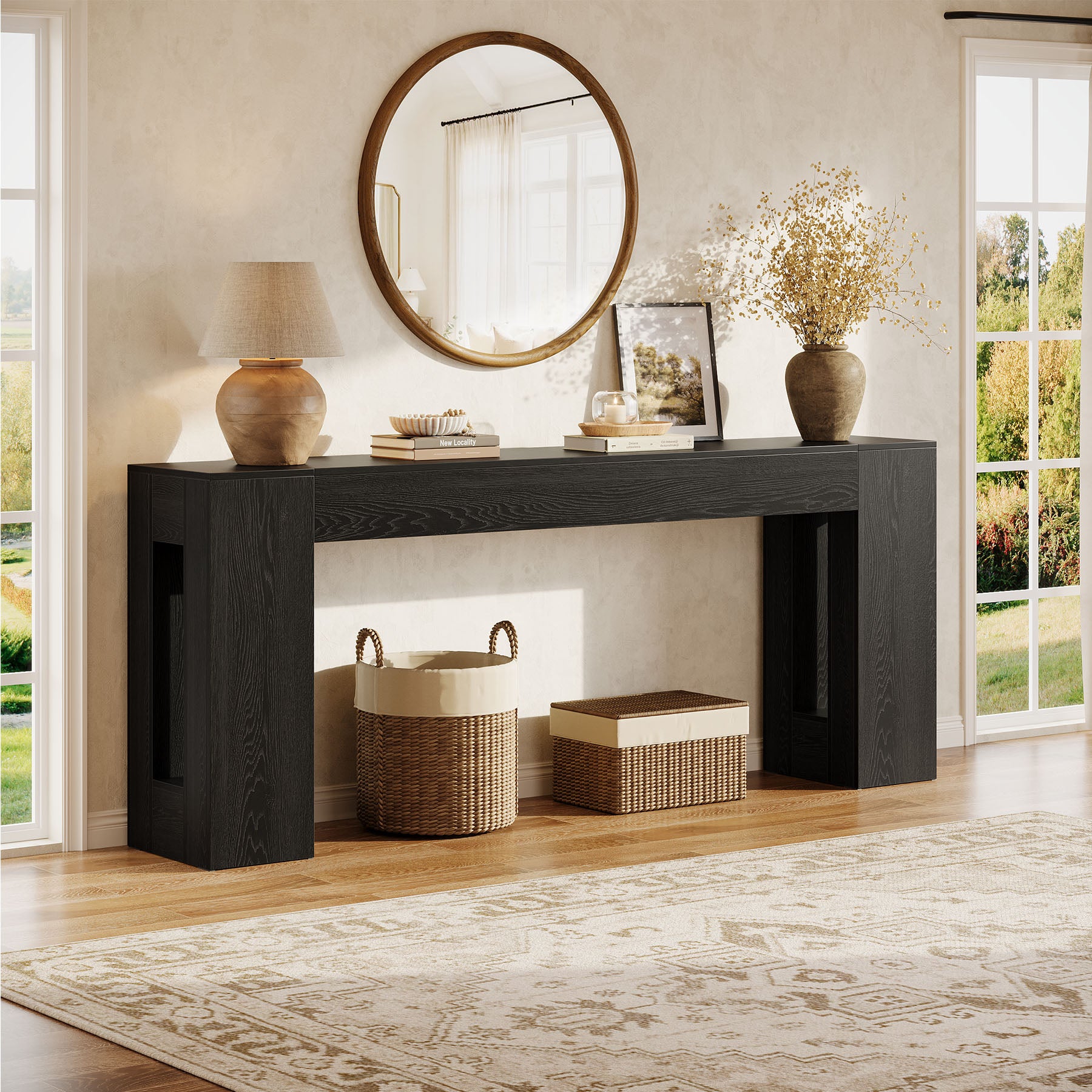 Tribesigns 78.74" Console Table, Modern Geometric Sofa Table for Entryway