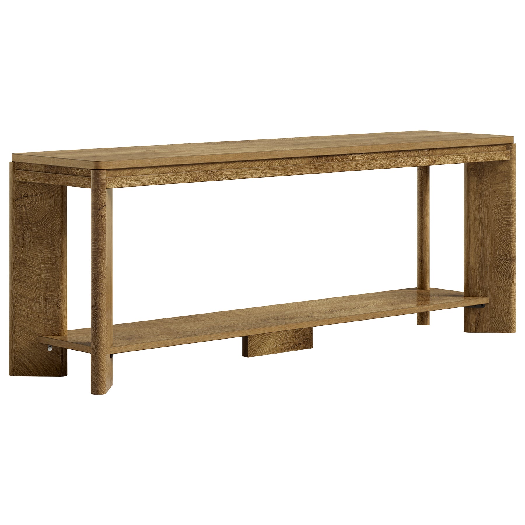 63" Console Table, 2-Tier Sofa Entryway Table with Storage for Hallway, Living Room