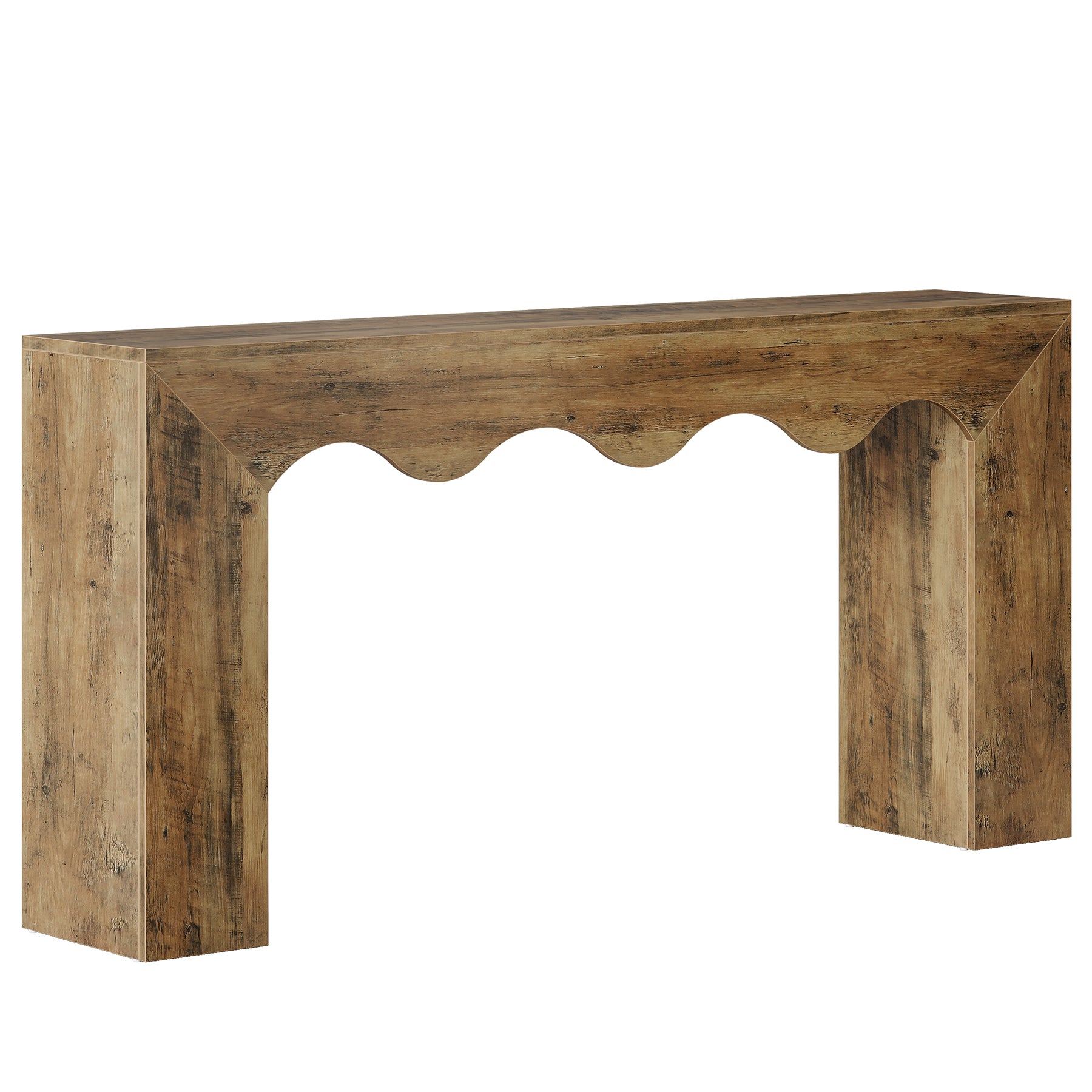 63" Console Table, Wooden Sofa Table Entryway Table with Storage Tribesigns