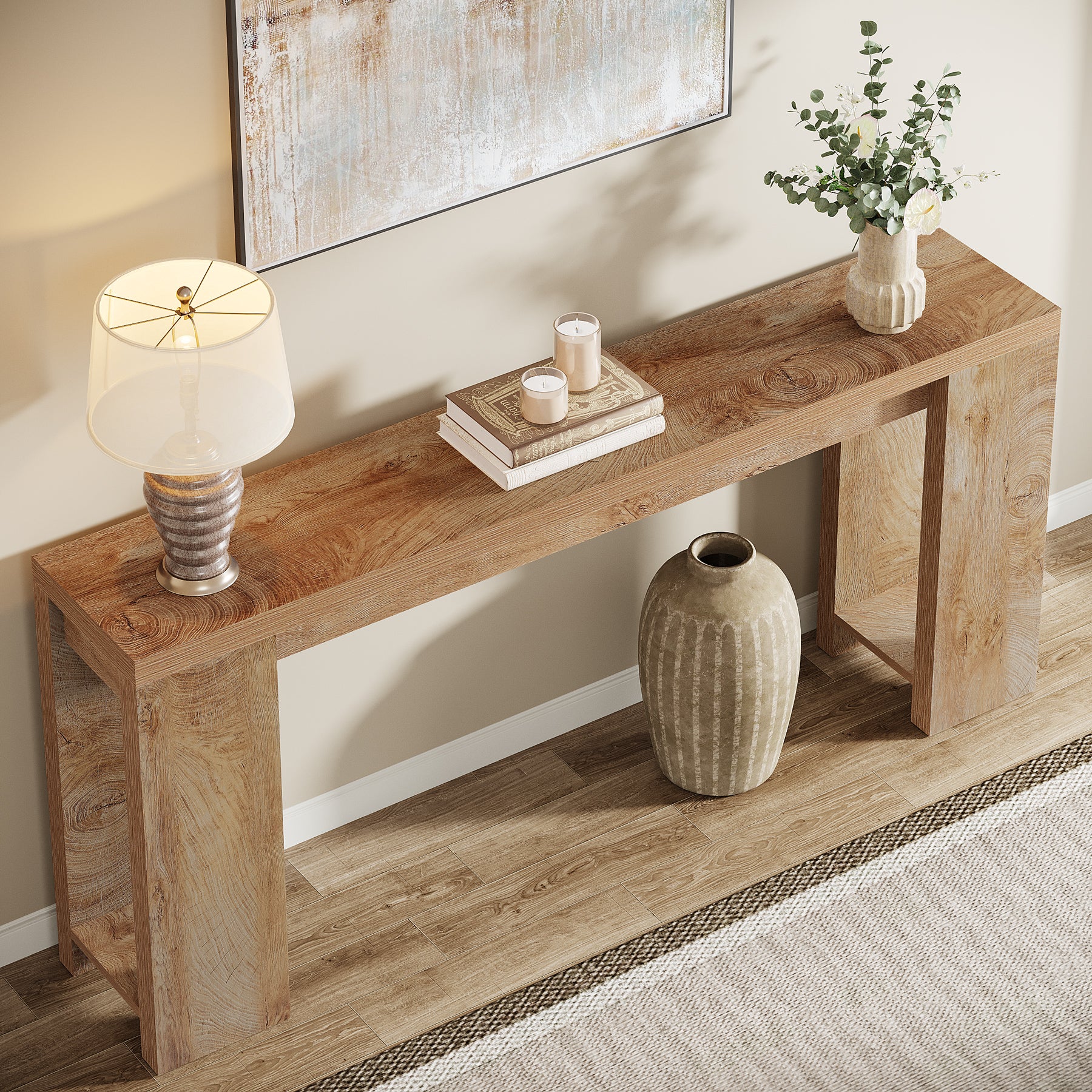 Tribesigns 70.9" Extra Long Console Table, Farmhouse Narrow Sofa Table for Entryway