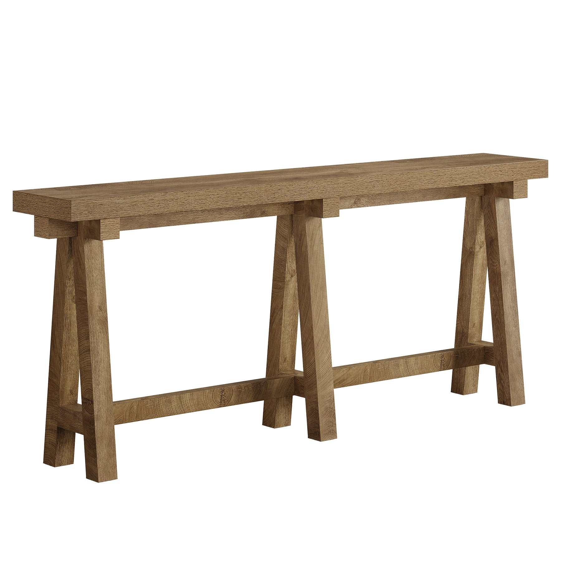 70.9" Farmhouse Console Table, Extra-Long Sofa Table with Open Storage for Entryway, Hallway & Behind Couch