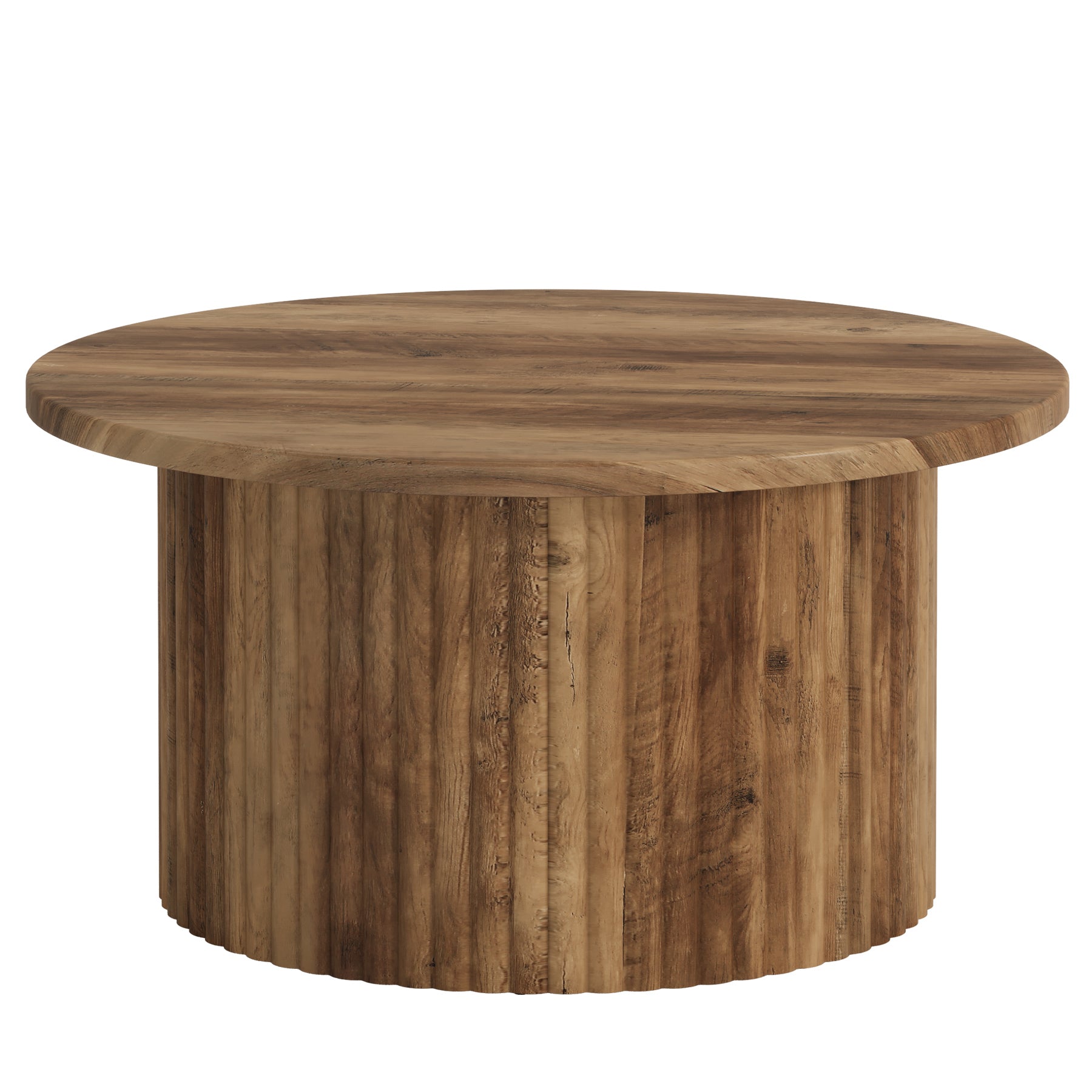 31.5" Coffee Table, Farmhouse Circle Center Table Sofa Side Table