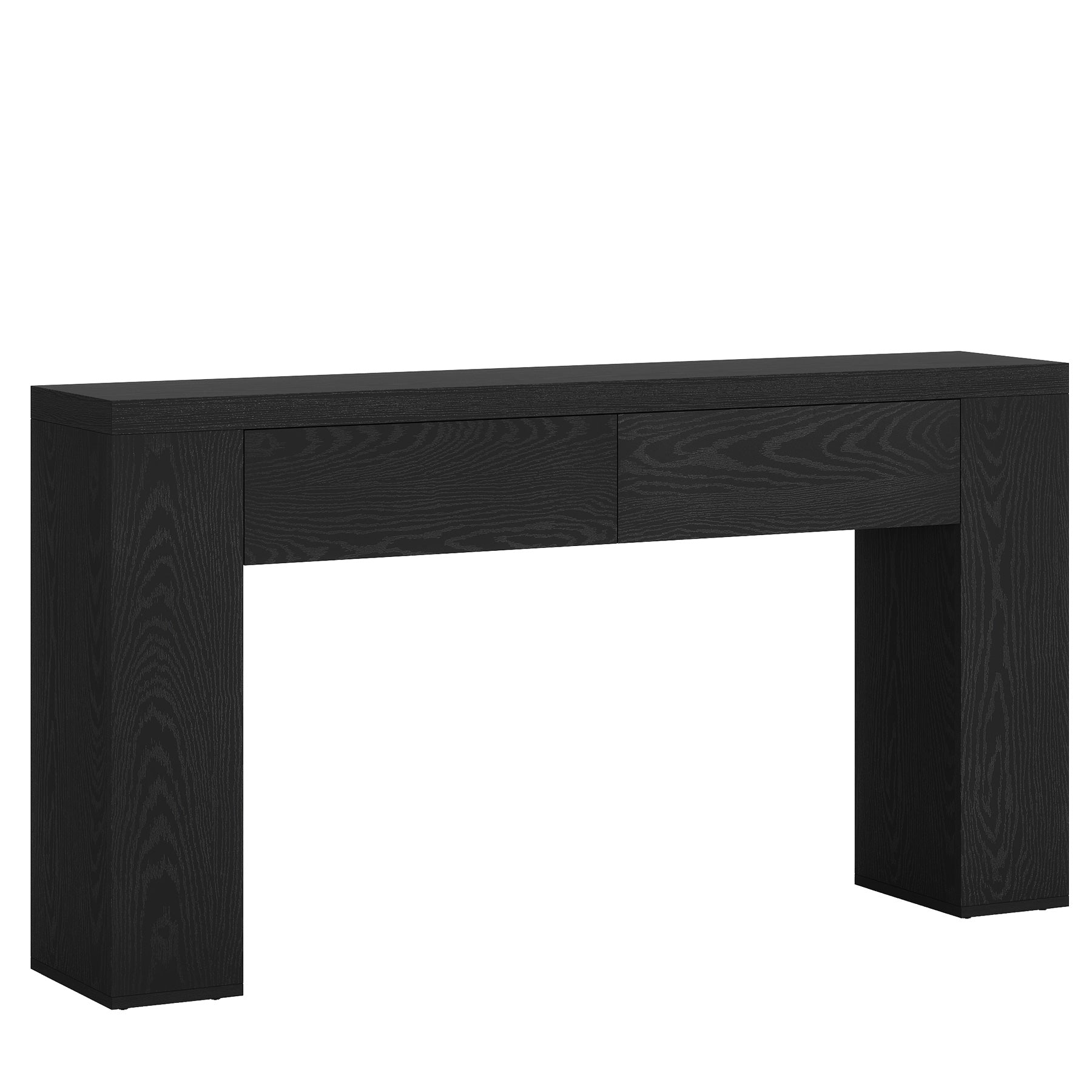 63“ Rustic Console Table with Drawers, Narrow Sofa Table for Hallway or Entryway