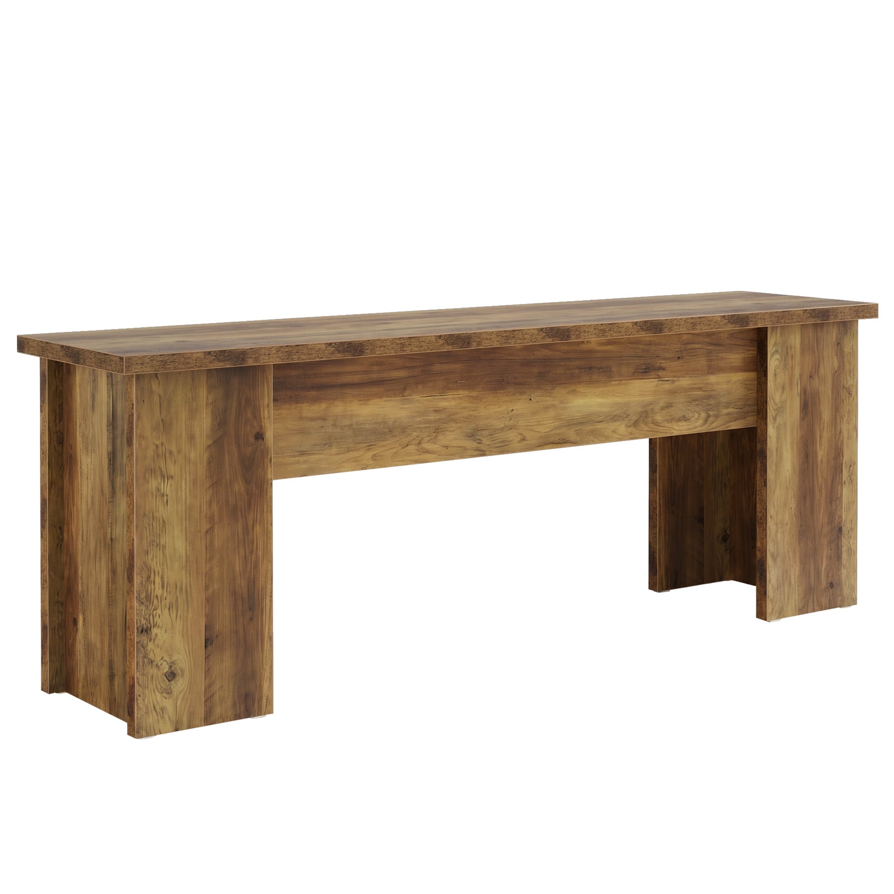 63" Low Console Table, Farmhouse Wooden Entryway Table Sofa Table for Living Room