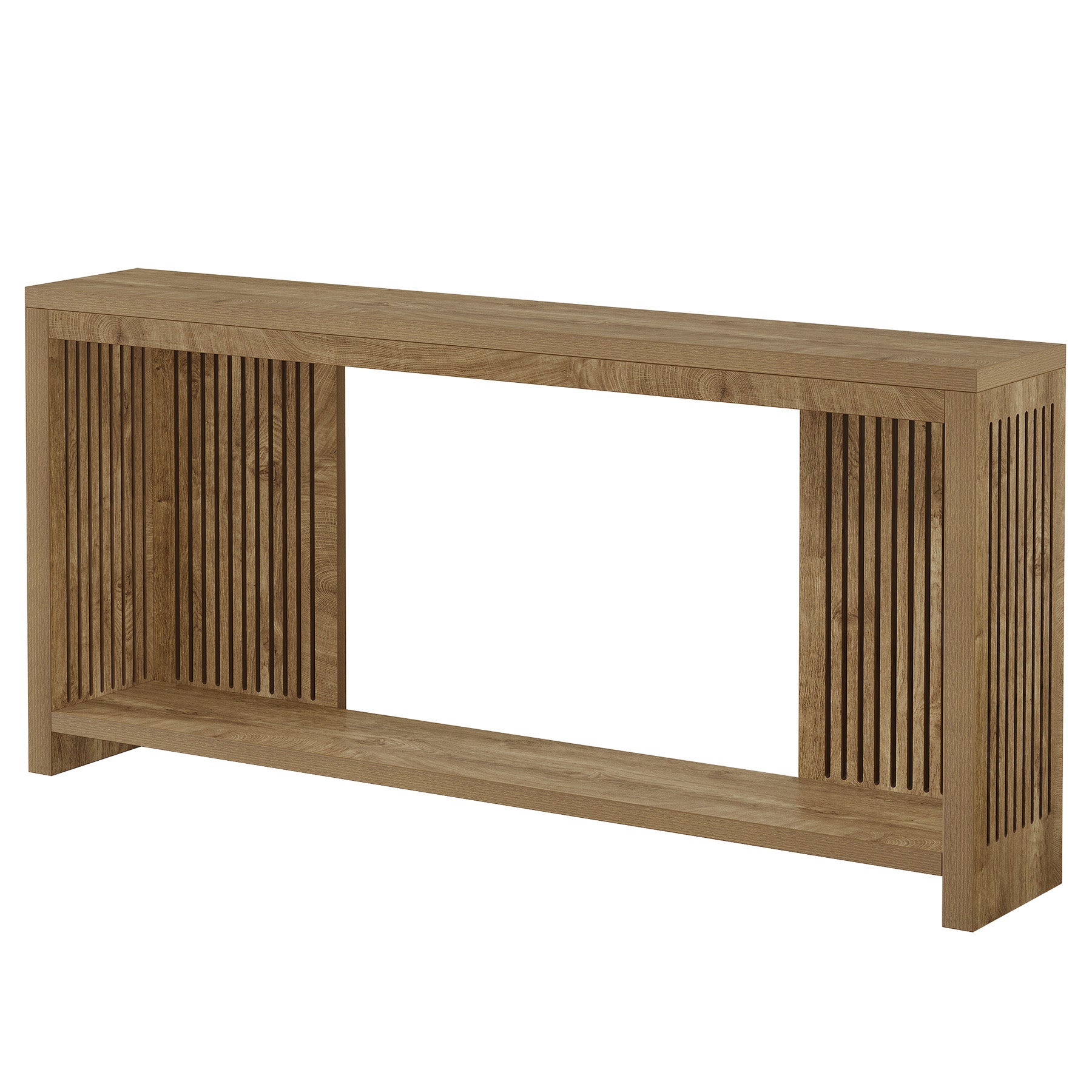 71" Farmhouse Console Table with Storage Shelf, Long Narrow Sofa Table for Entryway & Hallway