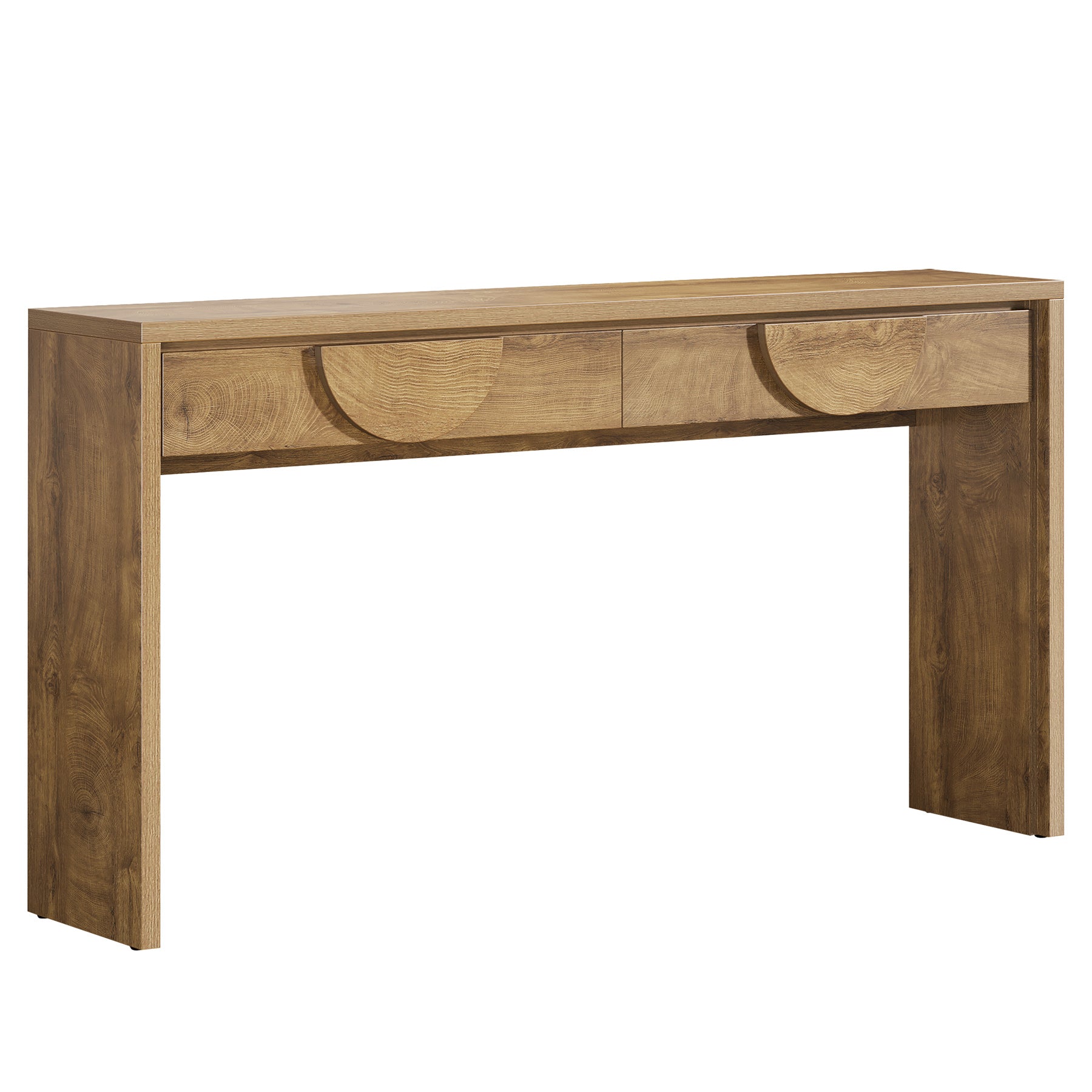 63" Console Table, Farmhouse Entryway Table Sofa Console with 2 Drawers