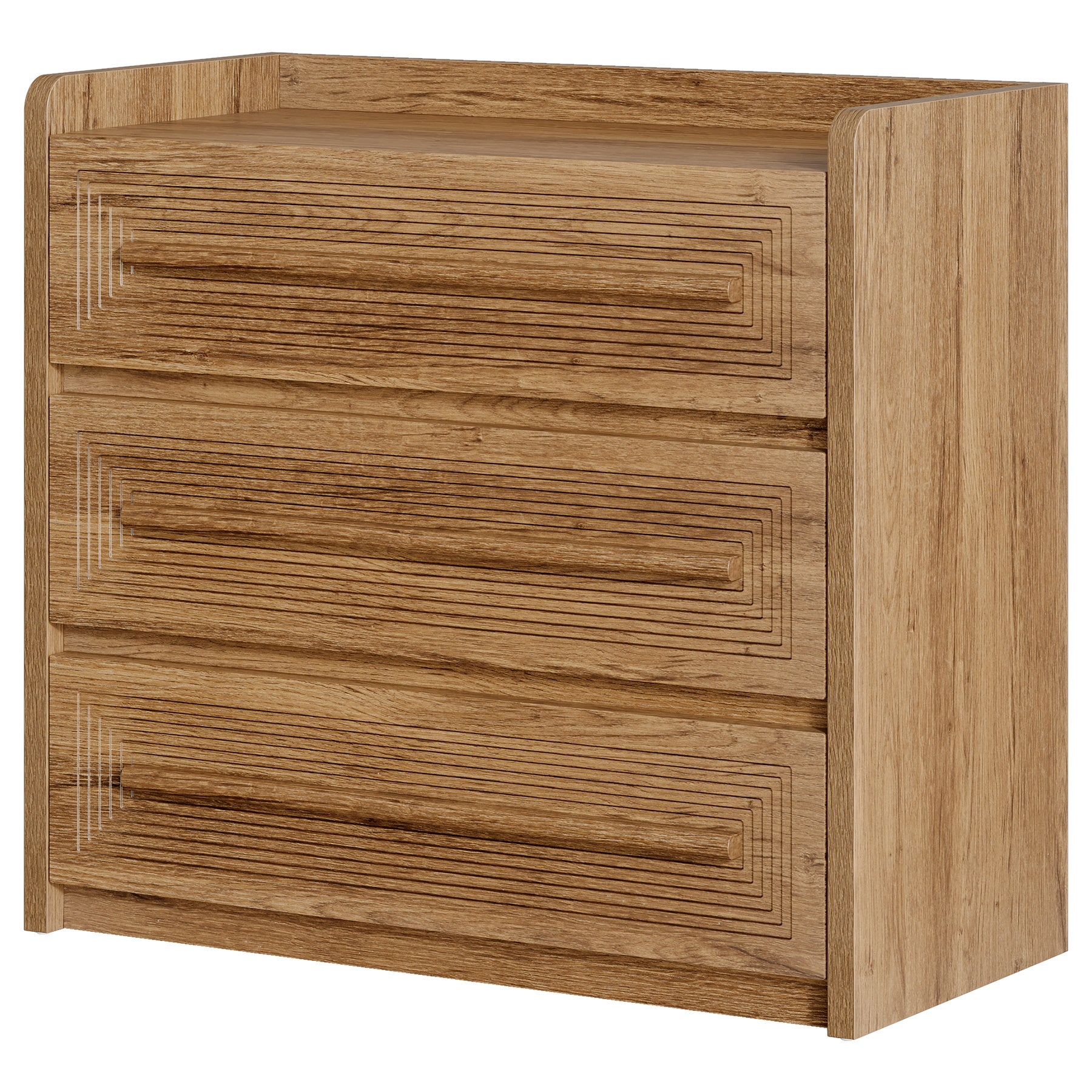 3-Drawer Nightstand, 32" Large Bedside Table Oversized End Table