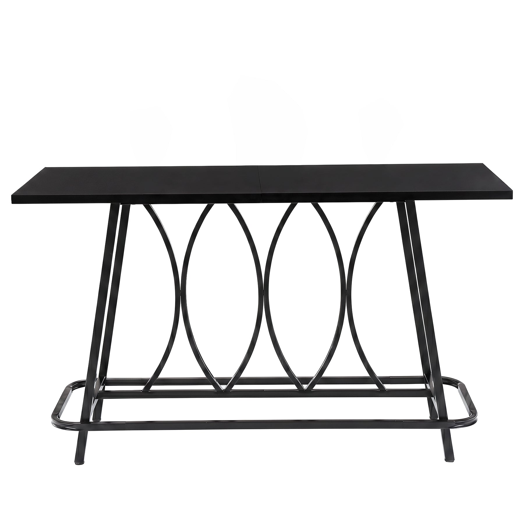 63-Inch Modern Farmhouse Console Table with Sturdy Metal Base, Narrow Entryway Table for Hallway