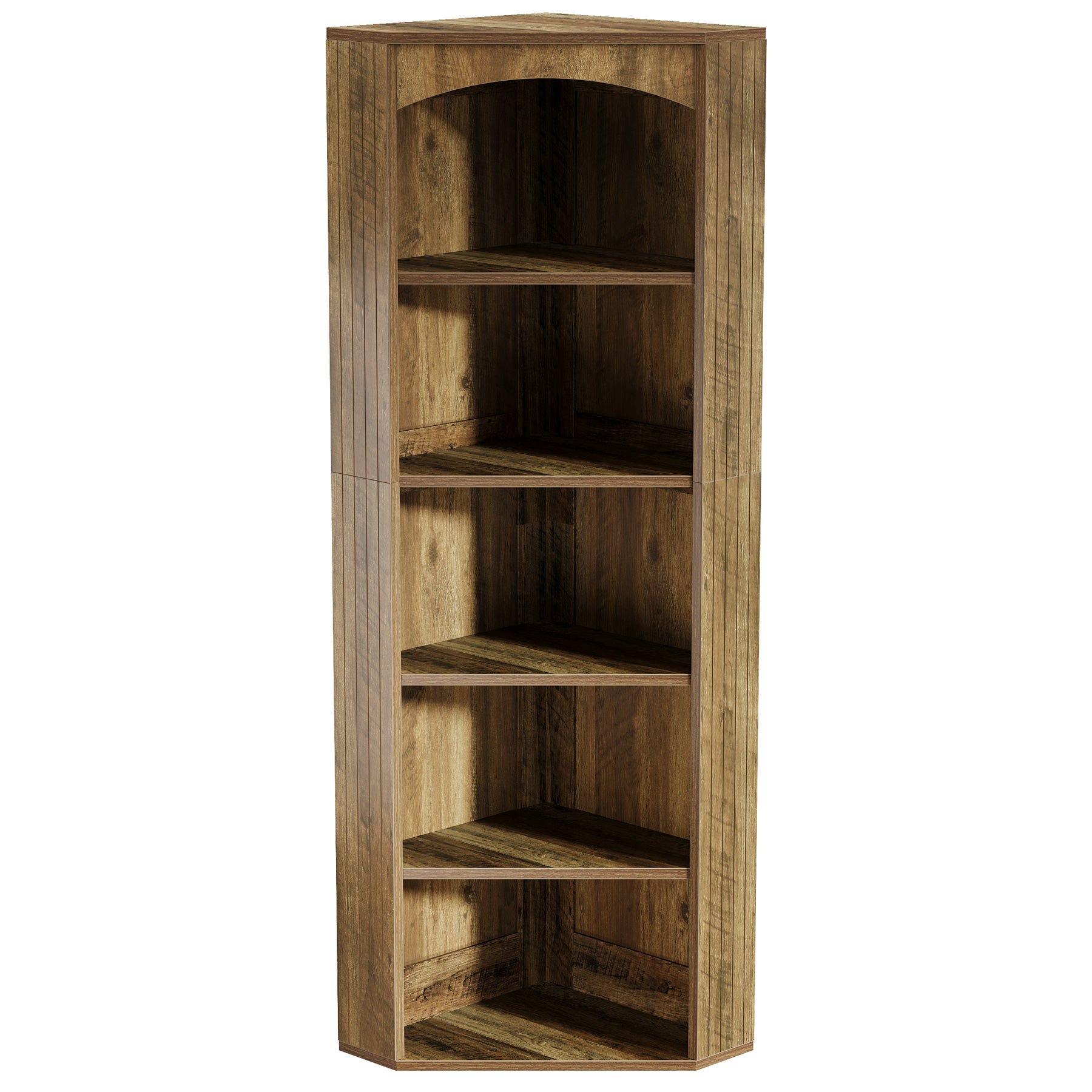 70.9" Corner Shelf, Freestanding Corner Bookcase with 6-Tier Storage Shelves