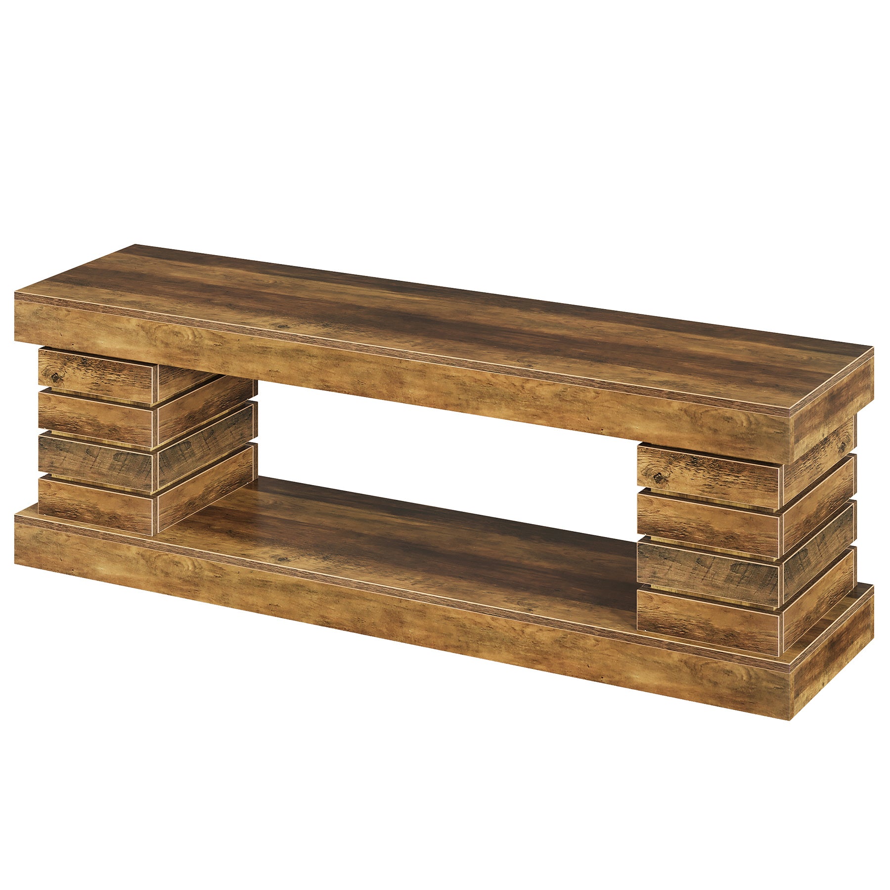 70.9" TV Stand for 65/70/75/80" TVs, Industrial Entertainment Center with Storage