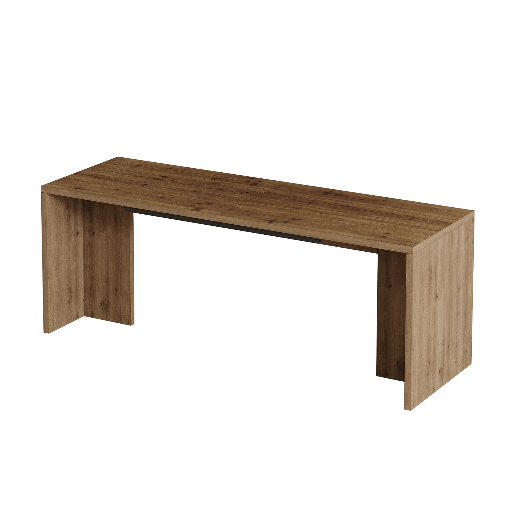 78" Solid Wood Computer Desk for 2 People, Double Desk with Large Tabletop for Home Office