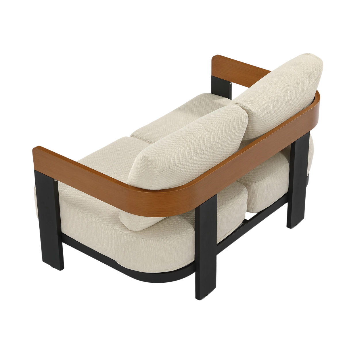 50.39" Wide Outdoor Patio Sofa Loveseat with Cushions