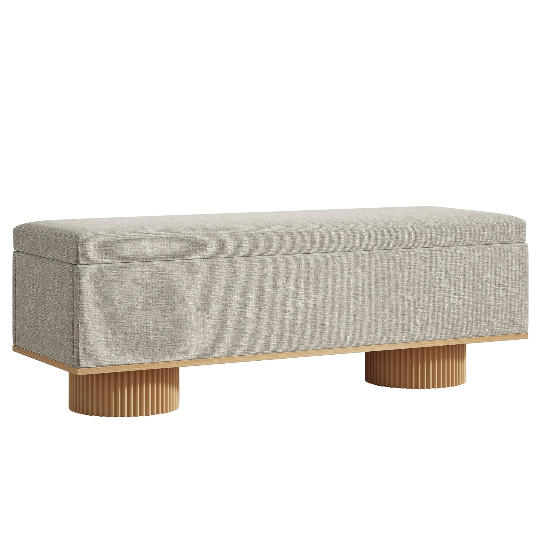 50.4" Shoe Bench, Upholstered Entryway Bench with Flip Up Storage