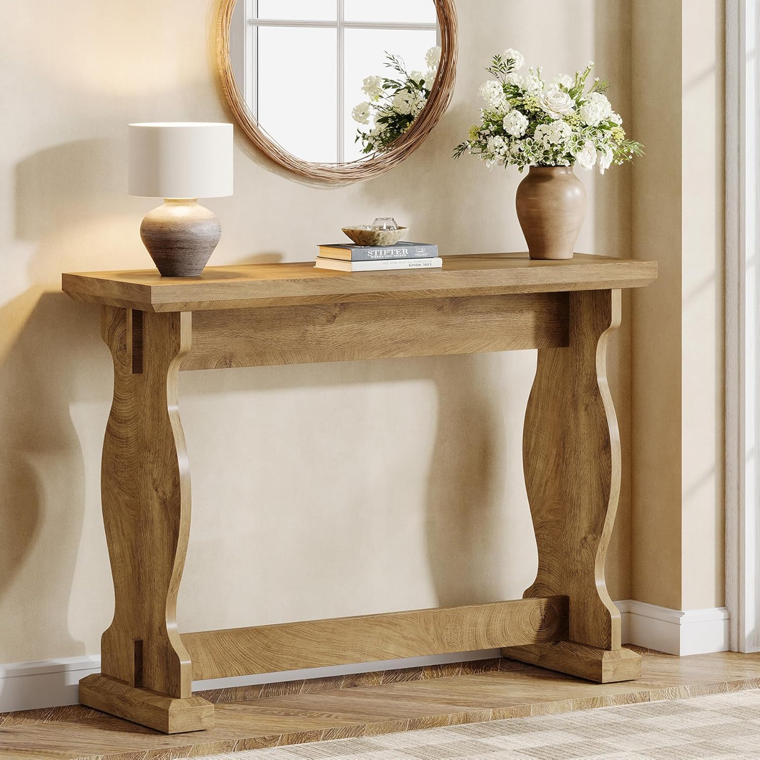 51" Console Table, Farmhouse Narrow Sofa Table Hallway Table Tribesigns