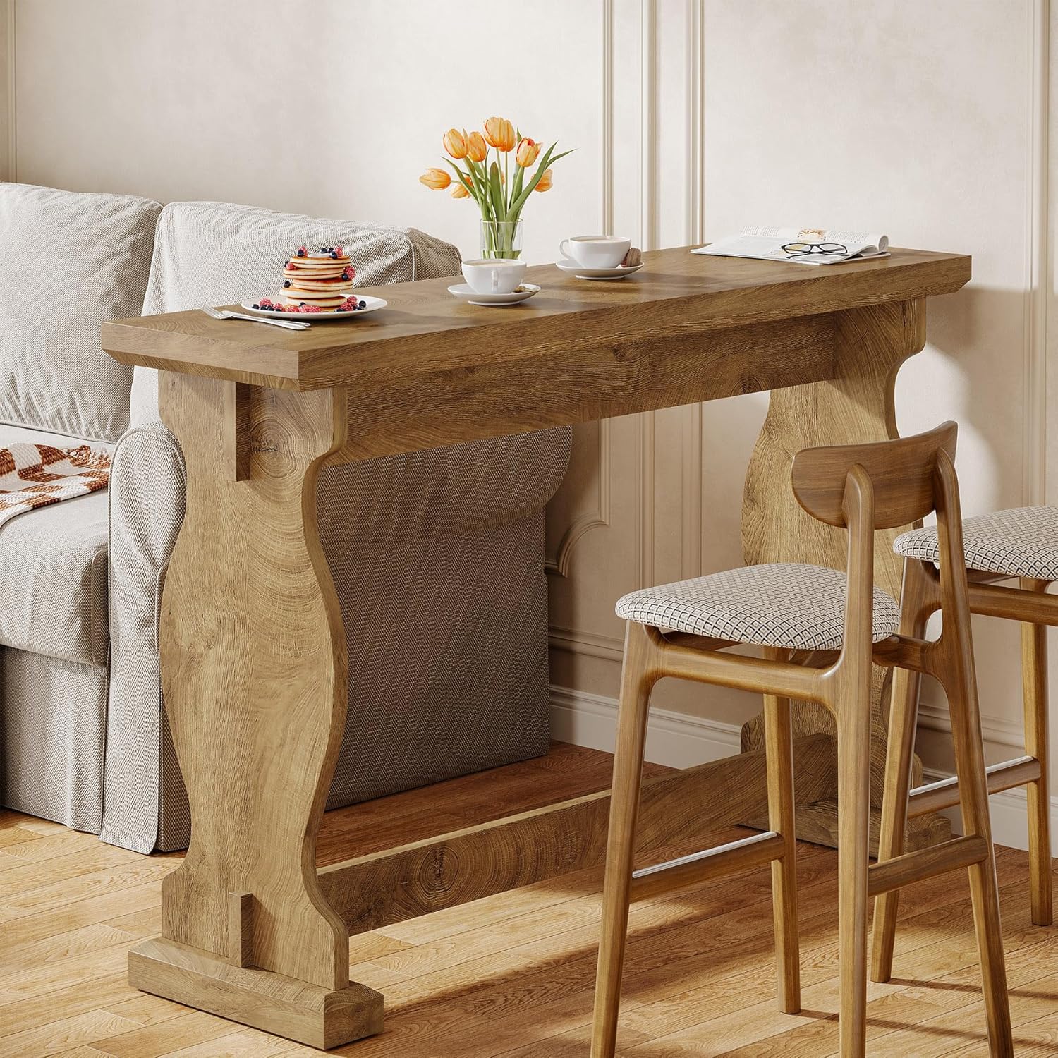 51" Console Table, Farmhouse Narrow Sofa Table Hallway Table Tribesigns