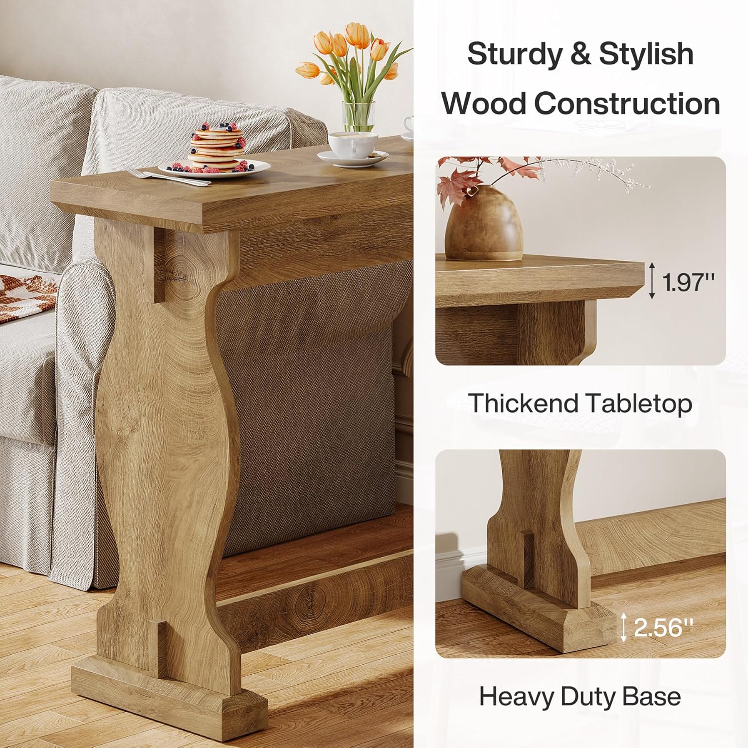 51" Console Table, Farmhouse Narrow Sofa Table Hallway Table Tribesigns