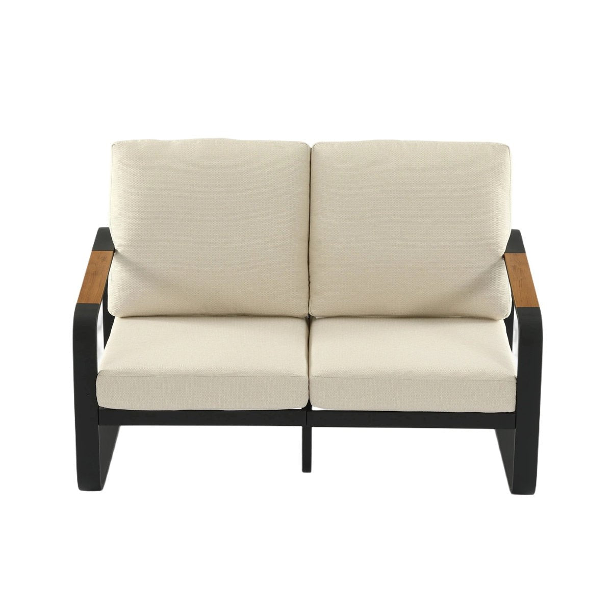 54.3" Wide Loveseat Sofa, Outdoor Patio Sofa With Removable Cushions
