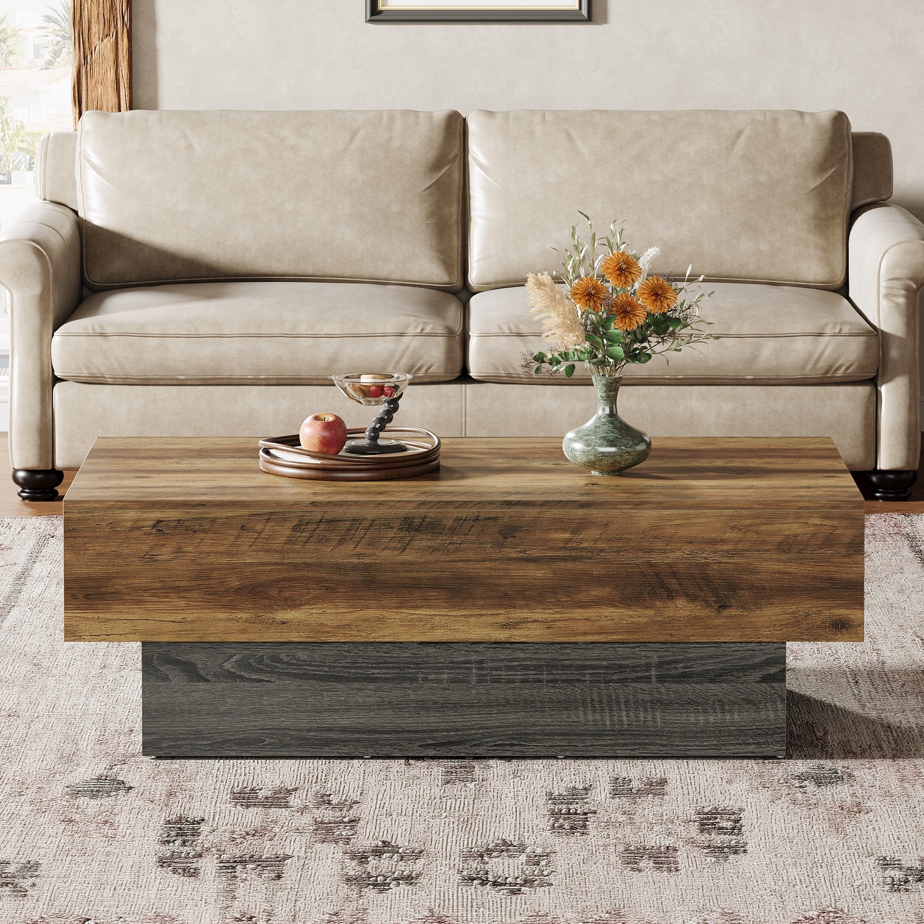 55" long Coffee Table for large sectional sofas
