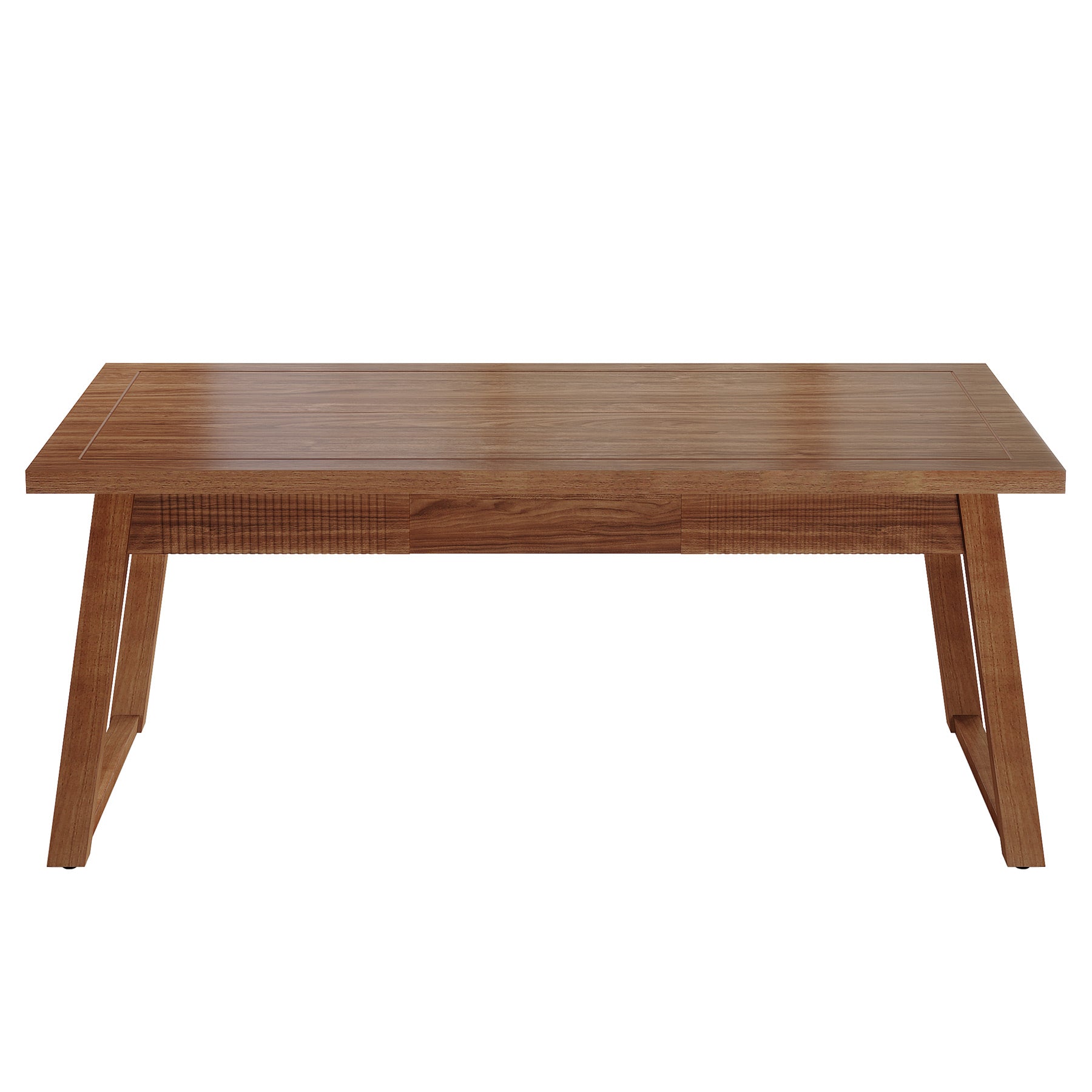 55" Wood Computer Desk, Mid - Century Modern Study Writing Table with Drawer Tribesigns