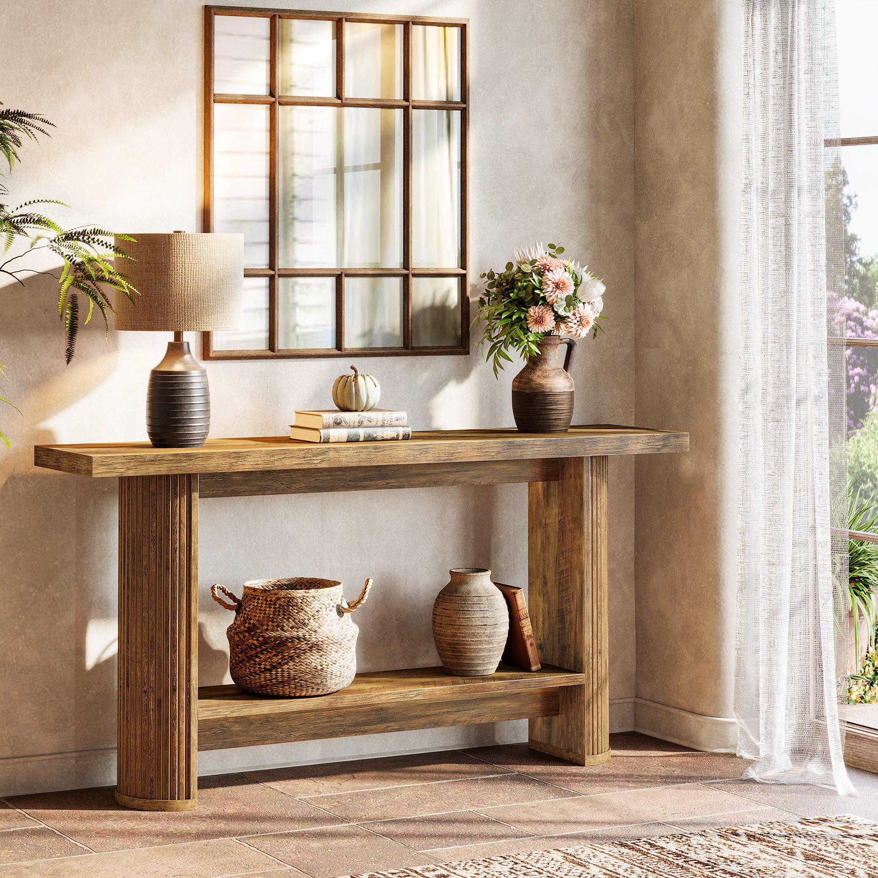 55.12" Console Table, Modern Sofa Table Entrance Table Tribesigns