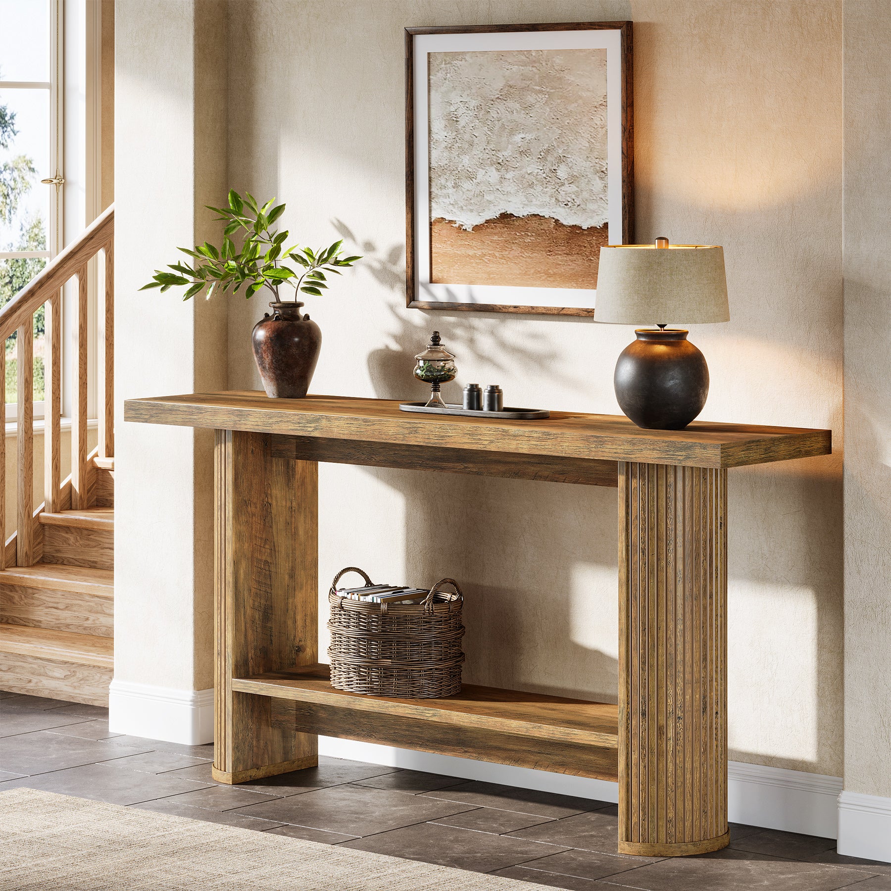 55.12" Console Table, Modern Sofa Table Entrance Table Tribesigns