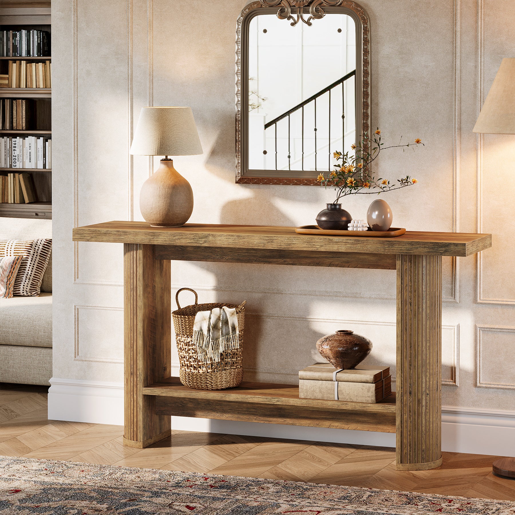 55.12" Console Table, Modern Sofa Table Entrance Table Tribesigns