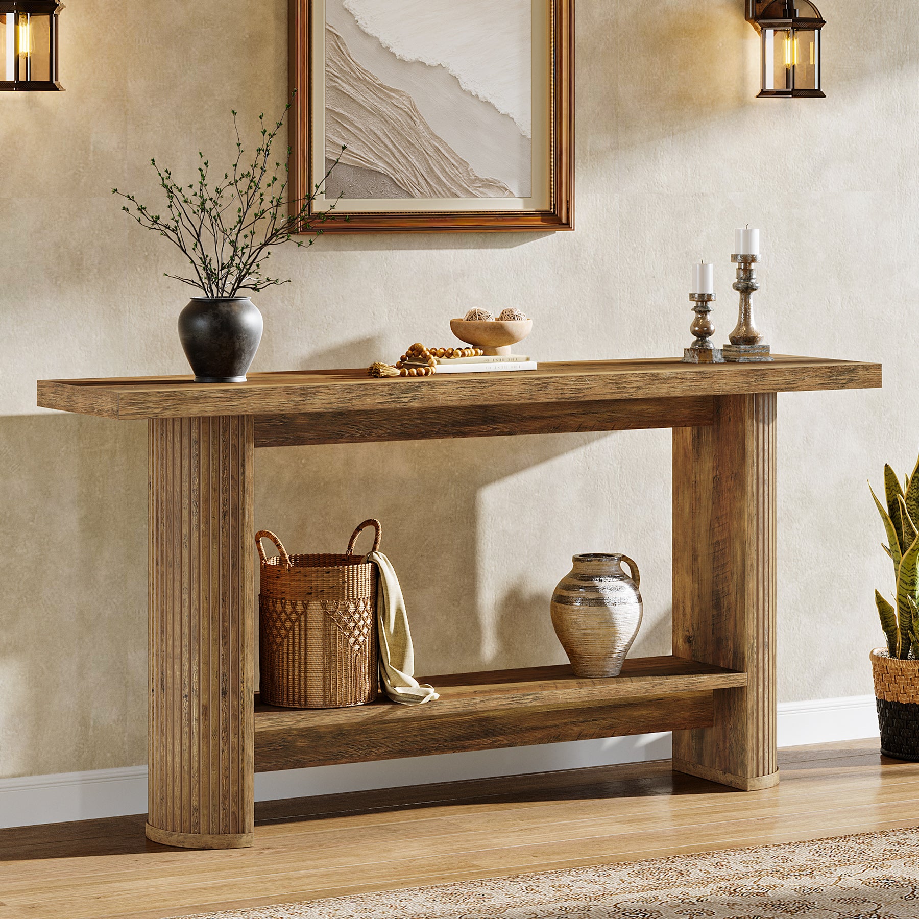 55.12" Console Table, Modern Sofa Table Entrance Table Tribesigns