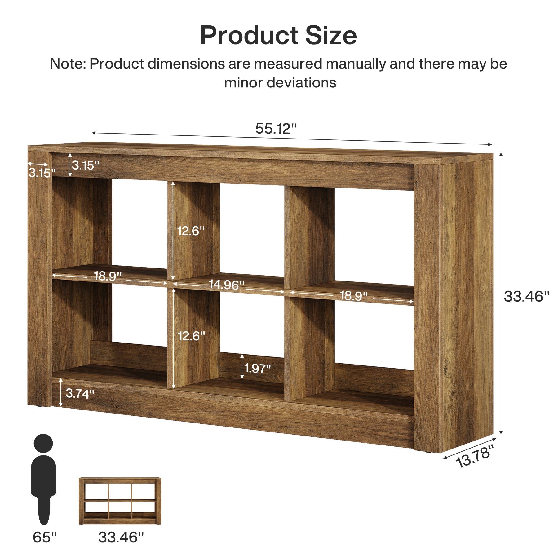 55.1" Console Table, Rectangular Sofa Table Entryway Table with Storage