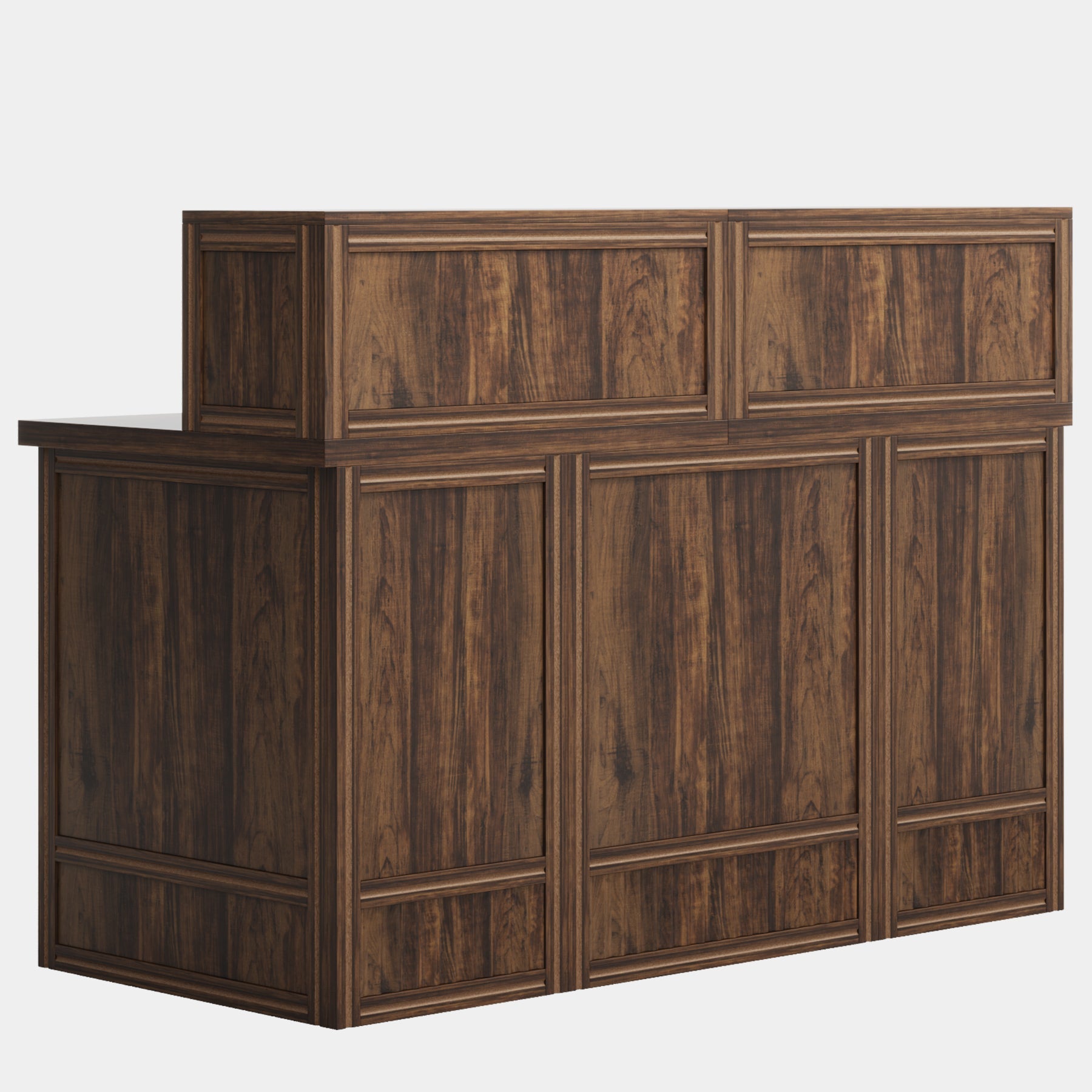 57" Reception Desk Front Desk with Counter & Metal Frame Tribesigns