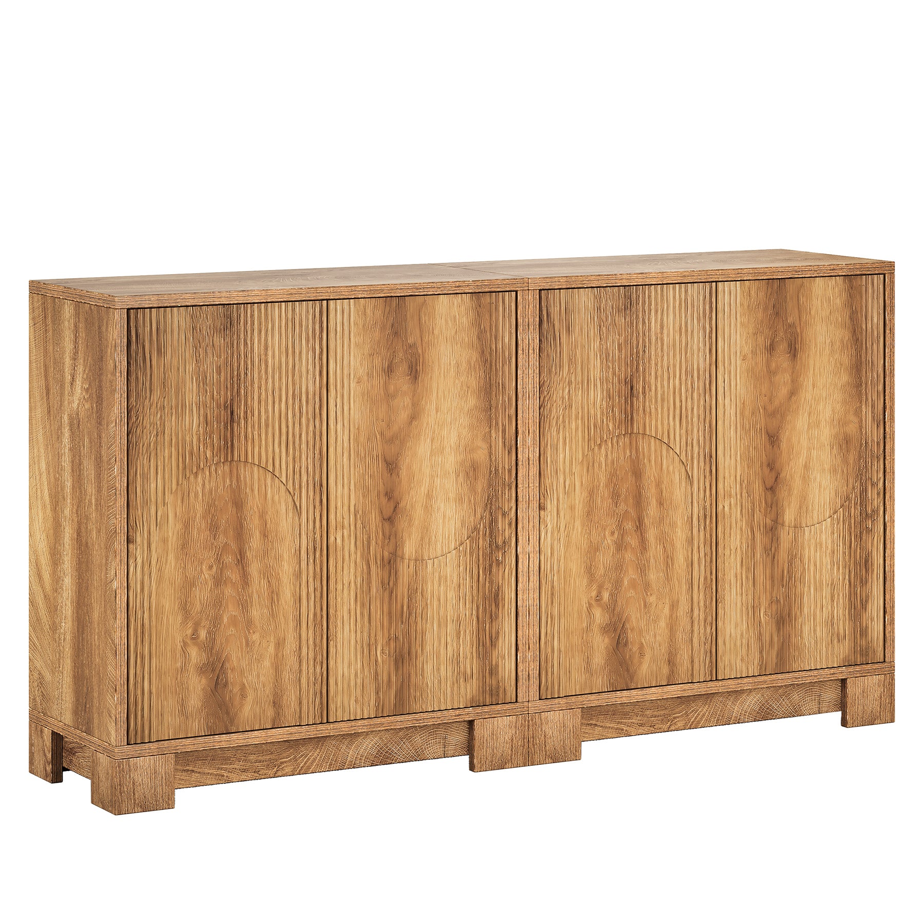 57.5" Set of 2 Sideboard Buffet, Coffee Bar Cabinet with Push-to-Open Doors