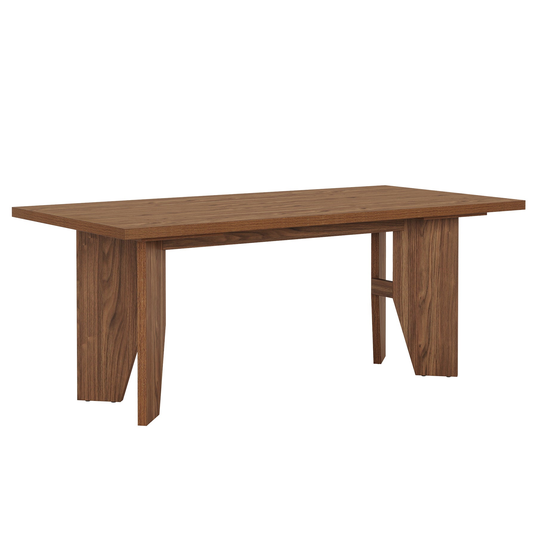 63" Dining Table, Farmhouse Kitchen Dinner Table for 4-6 People