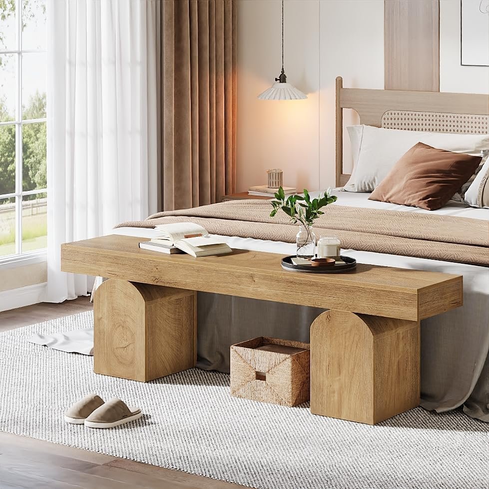 59" End of Bed Bench, Modern Bedroom Bench Window Bench