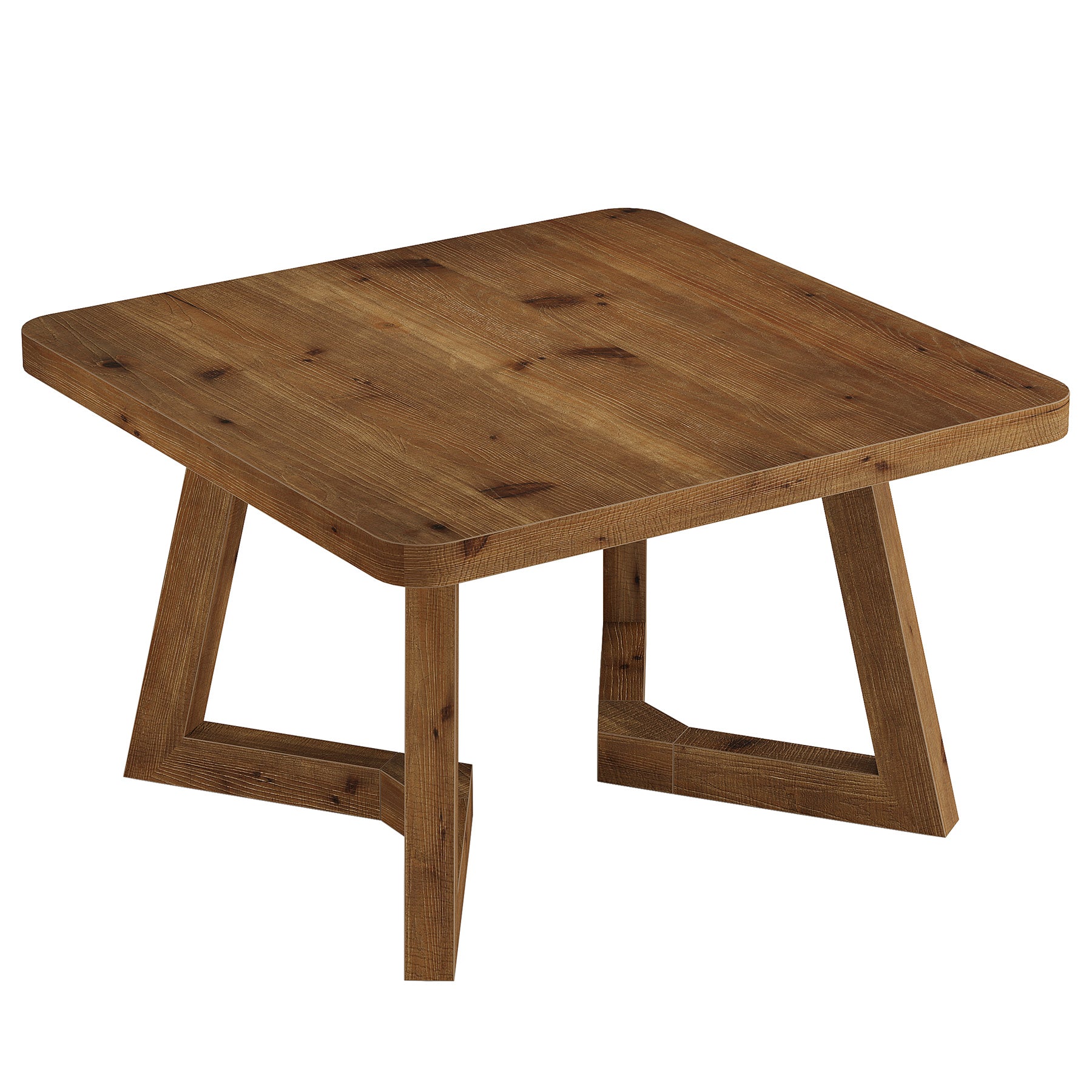 Solid Wood Square Coffee Table, 31.5" Simple Center Table for Living Room