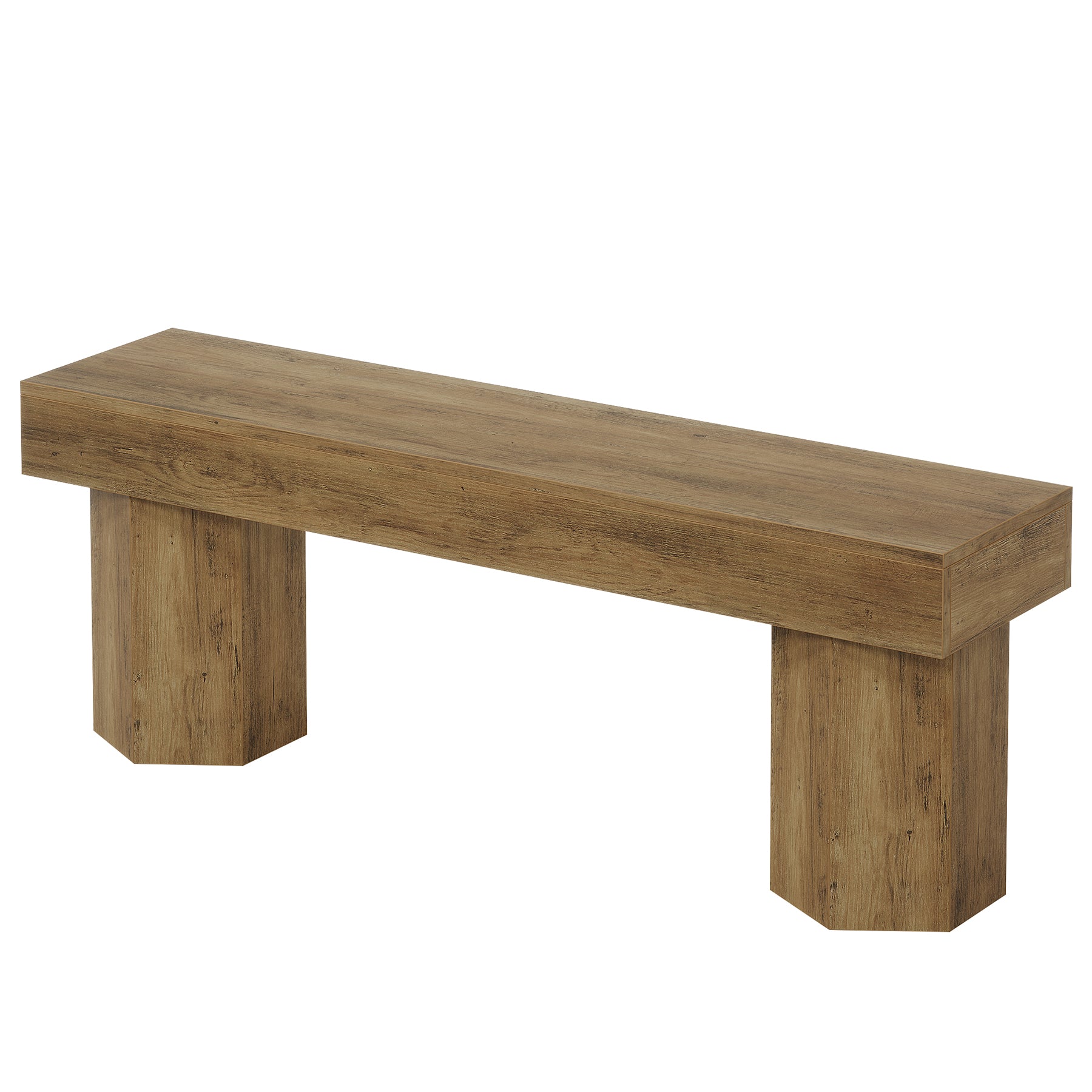 Wooden Dining Seat, 41" End of Bed Bench for Indoor Space