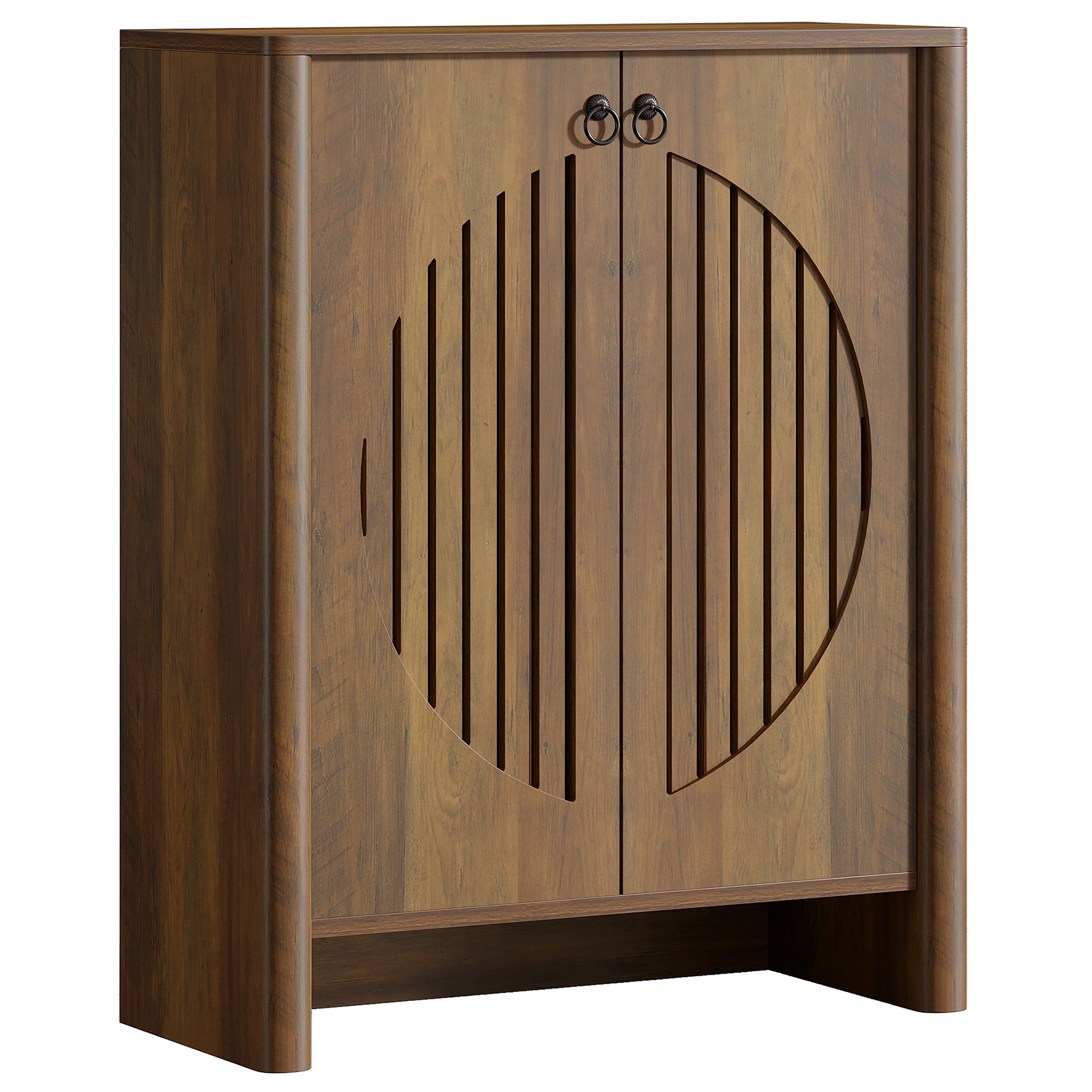 5-Tier Shoe Cabinet with Doors, Shoe Storage Organizer with Removable Shelf