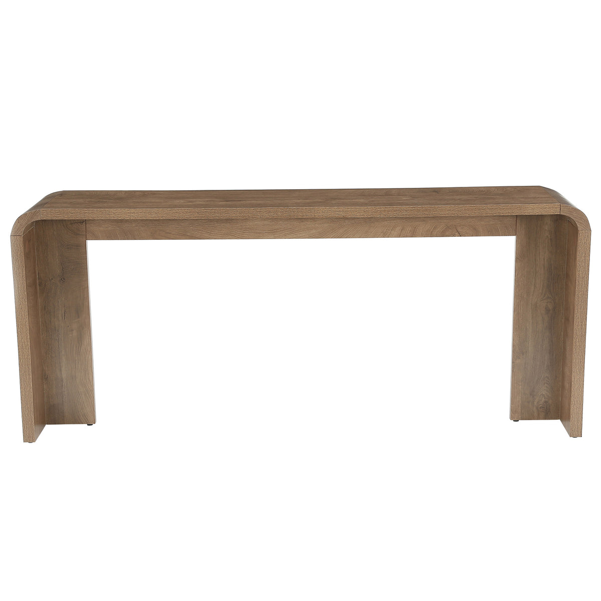 70.9" Long Bar Table, Narrow Counter Height Pub Table with Curved U-Shaped Base