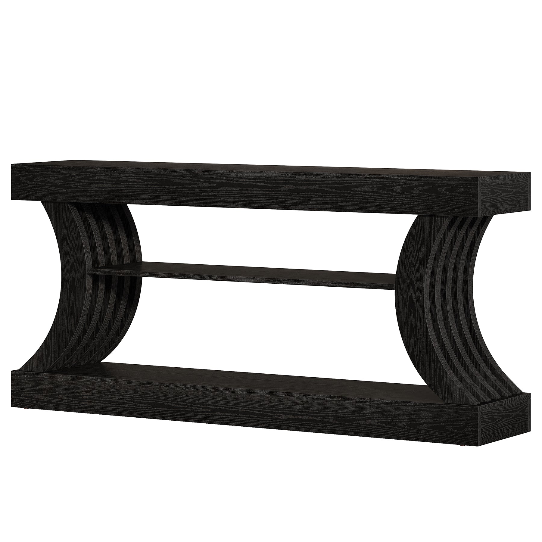 70.9" Console Table, 3-Tier Entryway Couch Table Behind Sofa