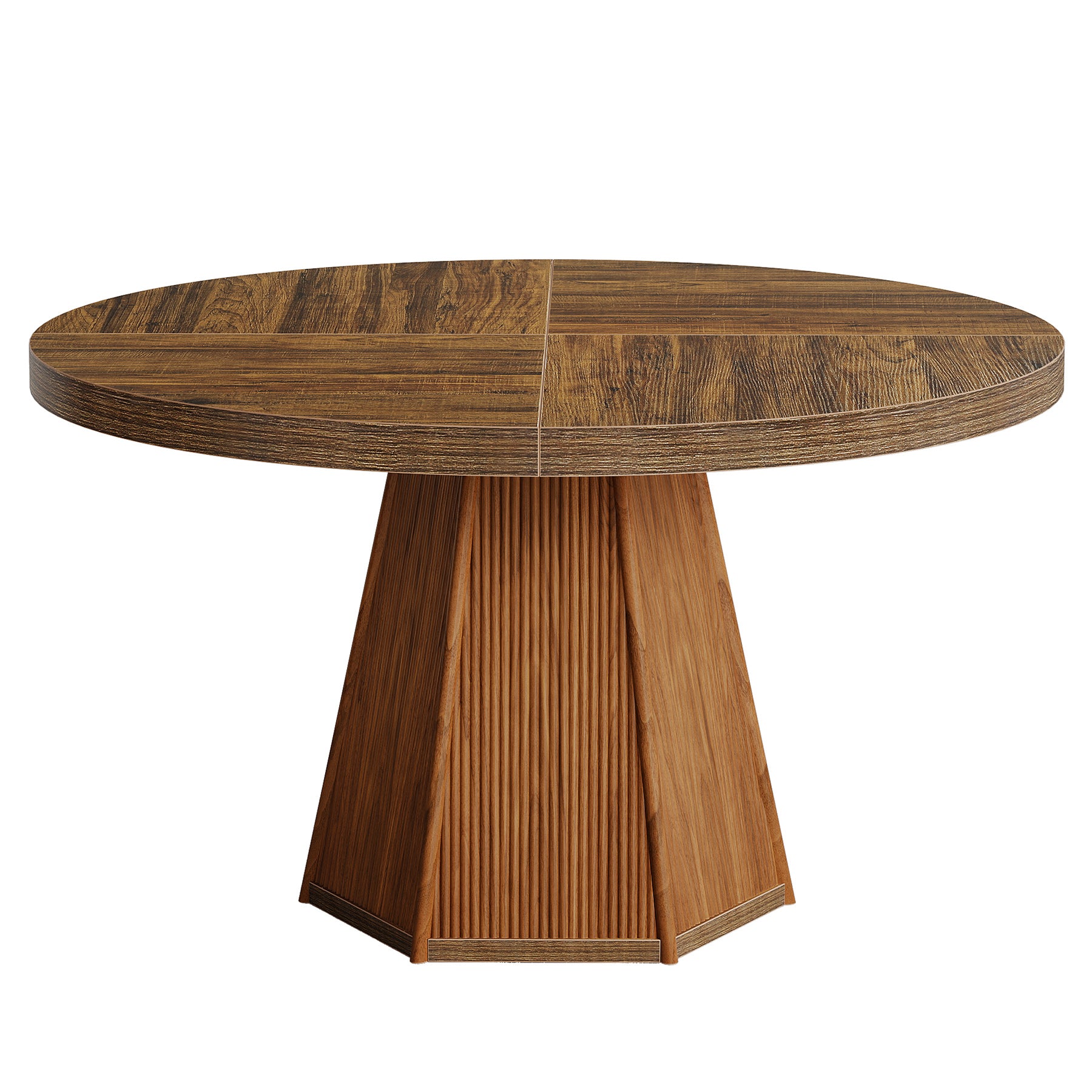 47" Round Dining Table, Farmhouse Kitchen Dinner Table for 4