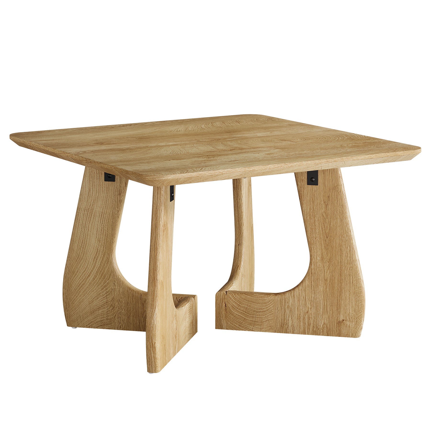 31.5" Coffee Table, Square Tea Table with Unique Interlocking Leg Design for Living Room