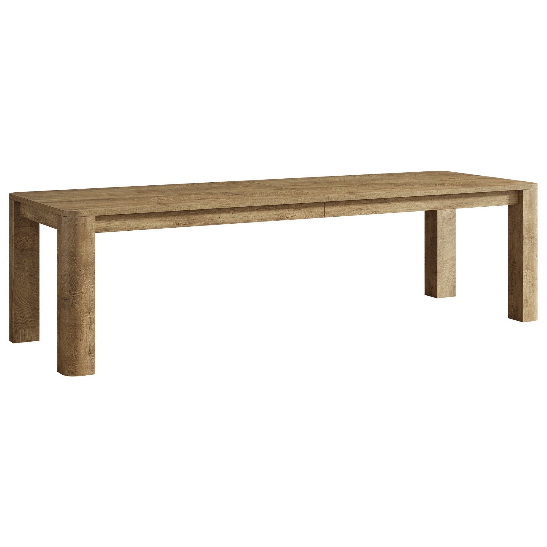 78.74" Dining Table for 6-8, Farmhouse Kitchen Table with Rounded Edges