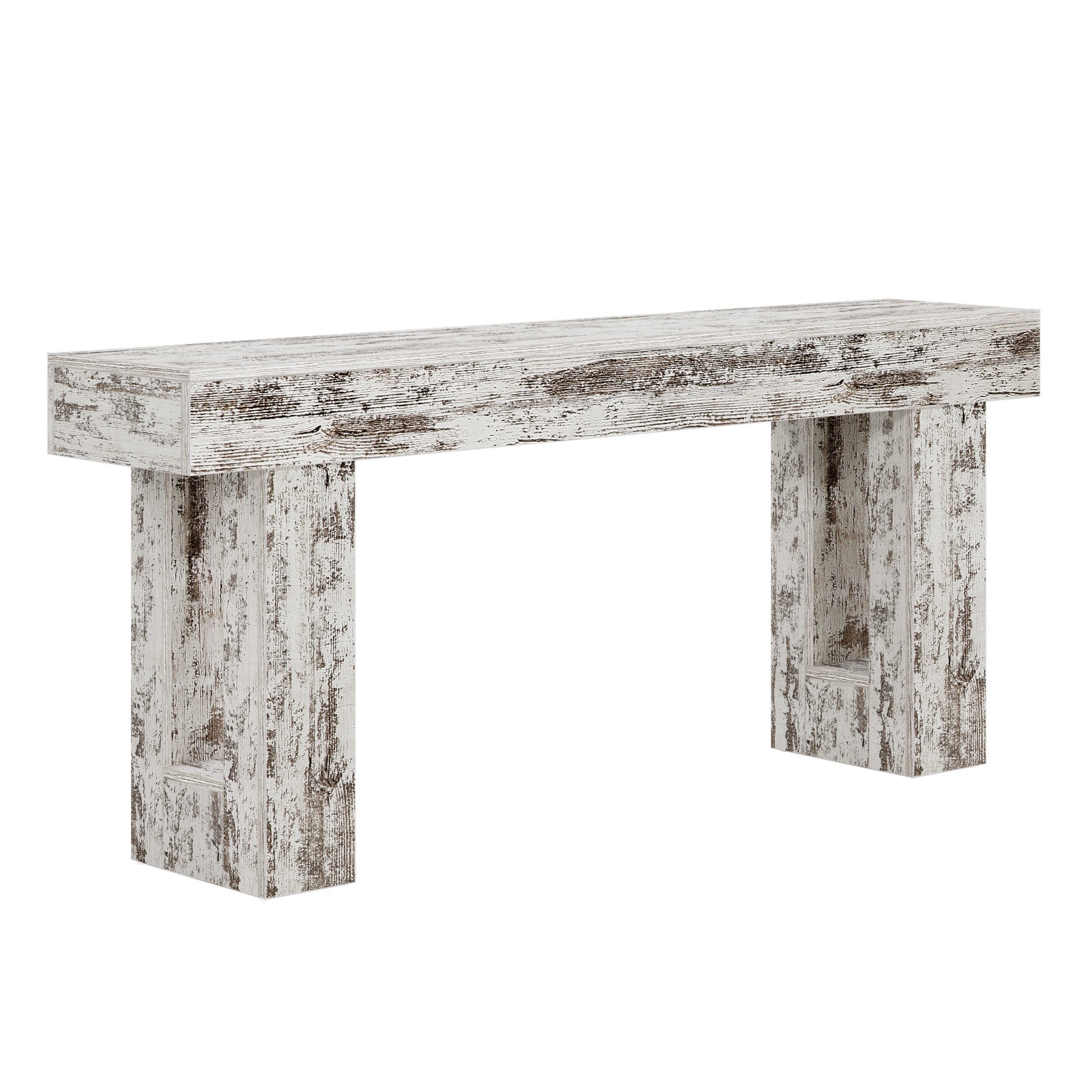 Wooden Sofa Table, 63-Inch Modern Console Table For Living Room