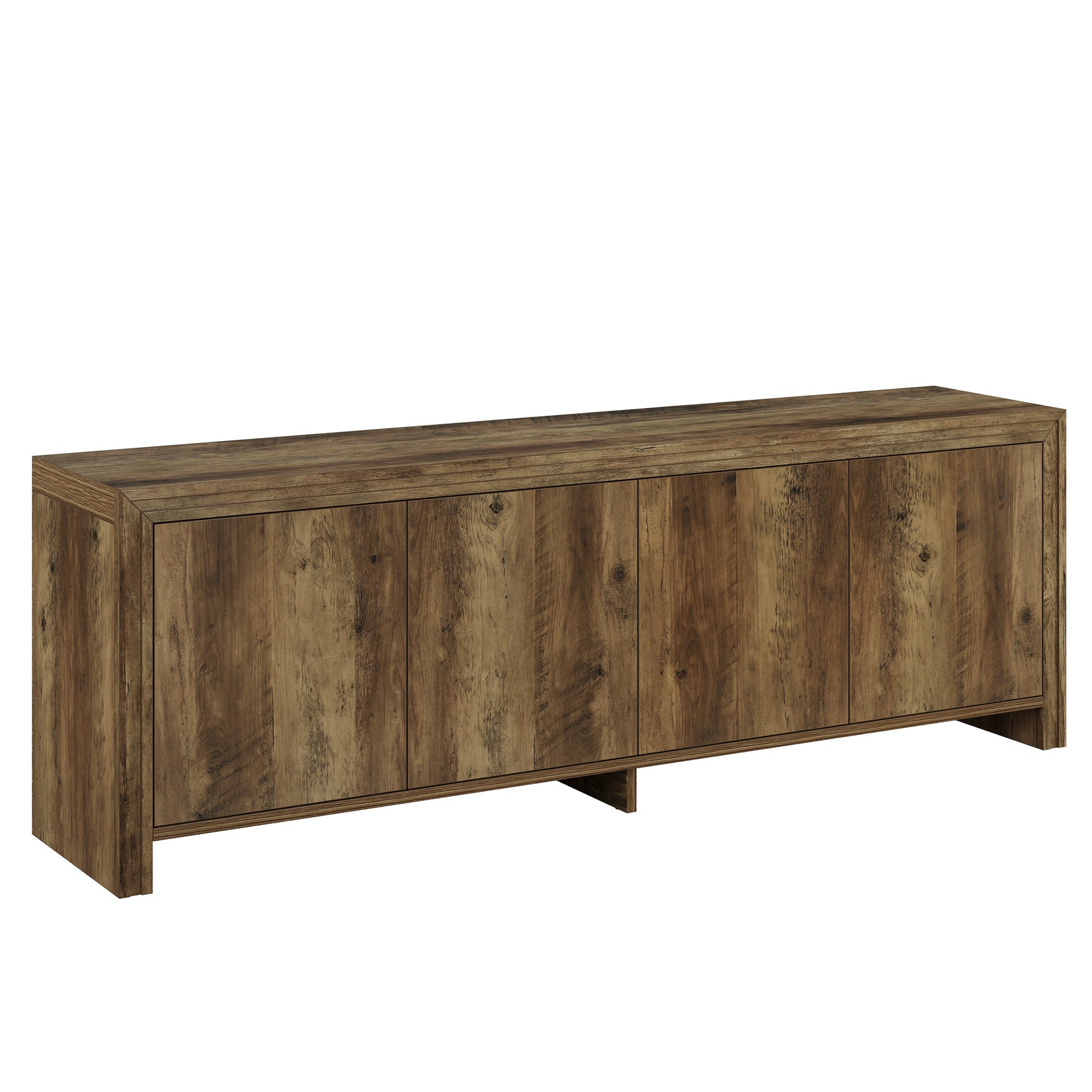 63" TV Stand, Entertainment Center with Storage Cabinet for TVs Up to 70"