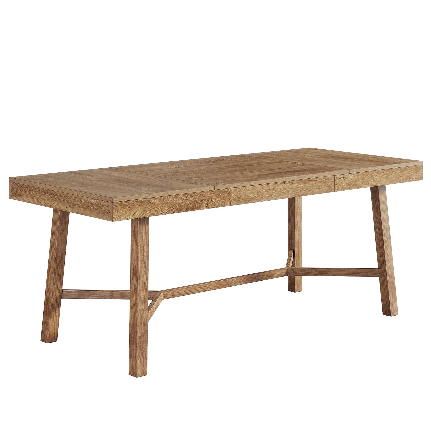 Rectangle Dining Table, 70.9" Kitchen Table with Reinforced Legs for 6-8