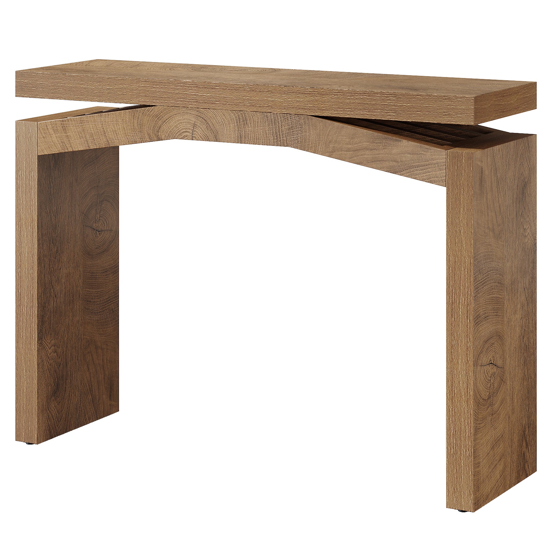 40" Farmhouse Console Table, Narrow Entryway Sofa Table with Hollow Design for Hallway, Foyer, or Living Room