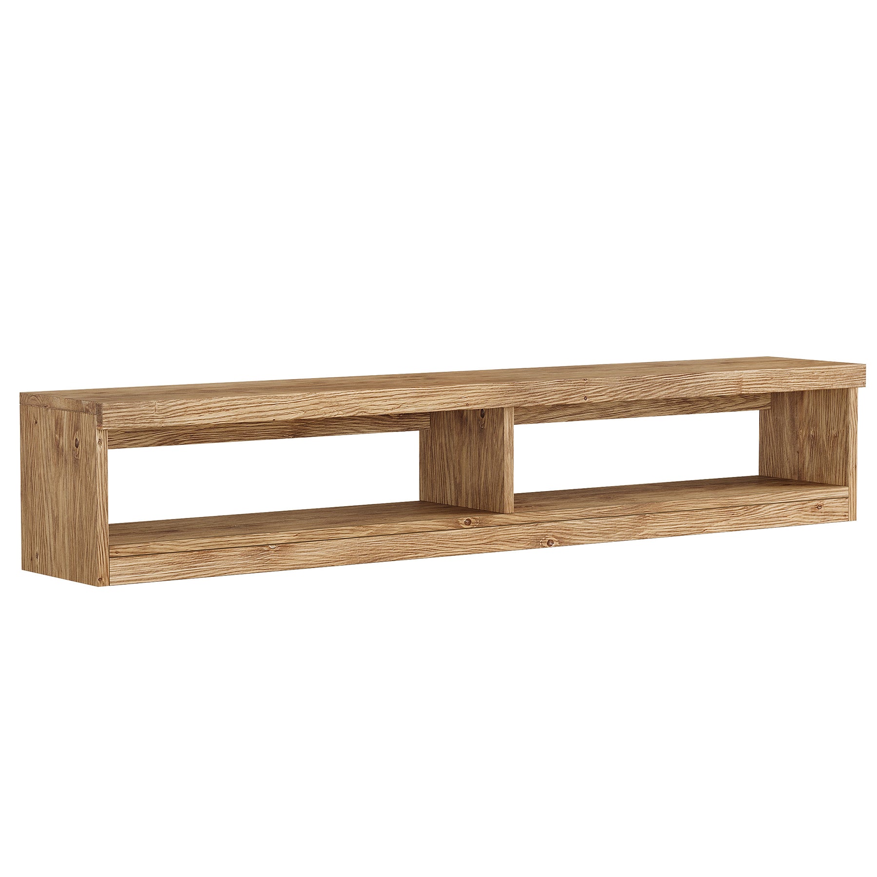 Tribesigns 55-Inch Floating TV Stand, Wall Mounted Solid Wood Media Console for Living Room and Bedroom