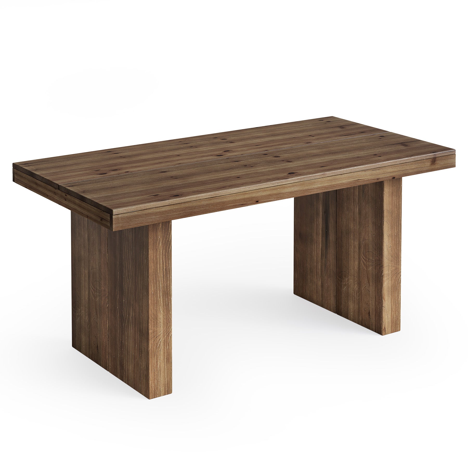 63" Solid Wood Executive Desk, Farmhouse Large Computer Desk with Sturdy Legs